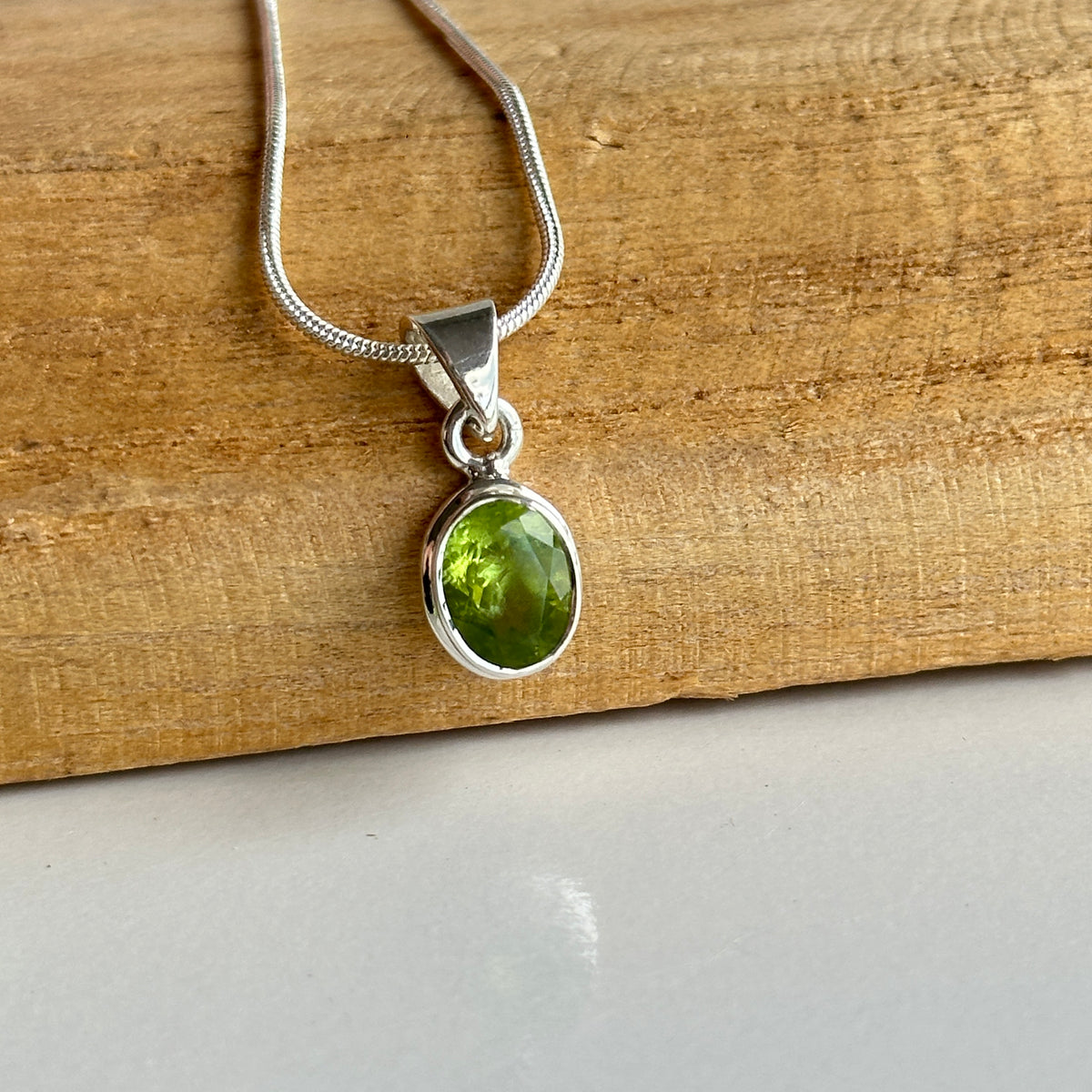 Peridot Oval Pendant