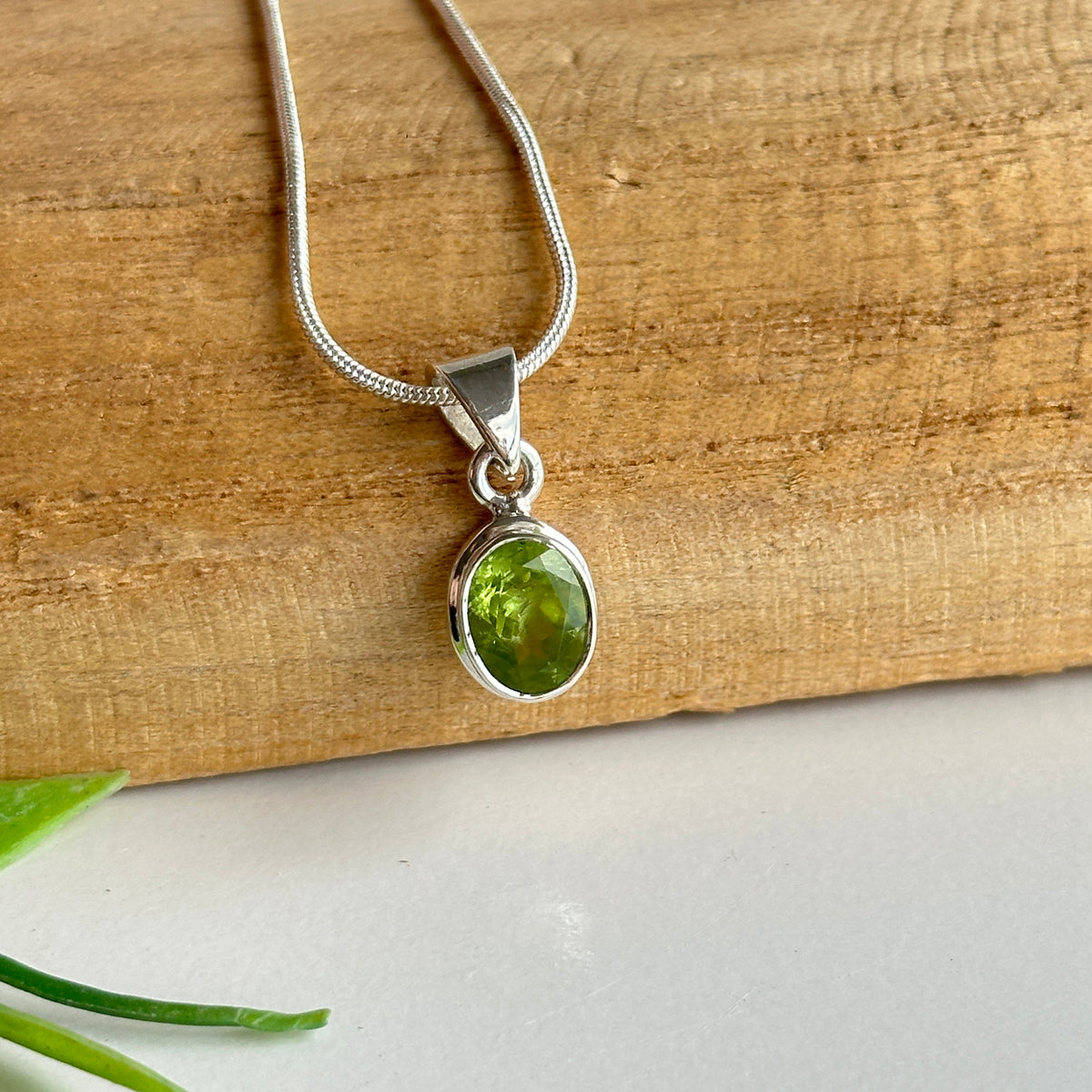 Peridot Oval Pendant