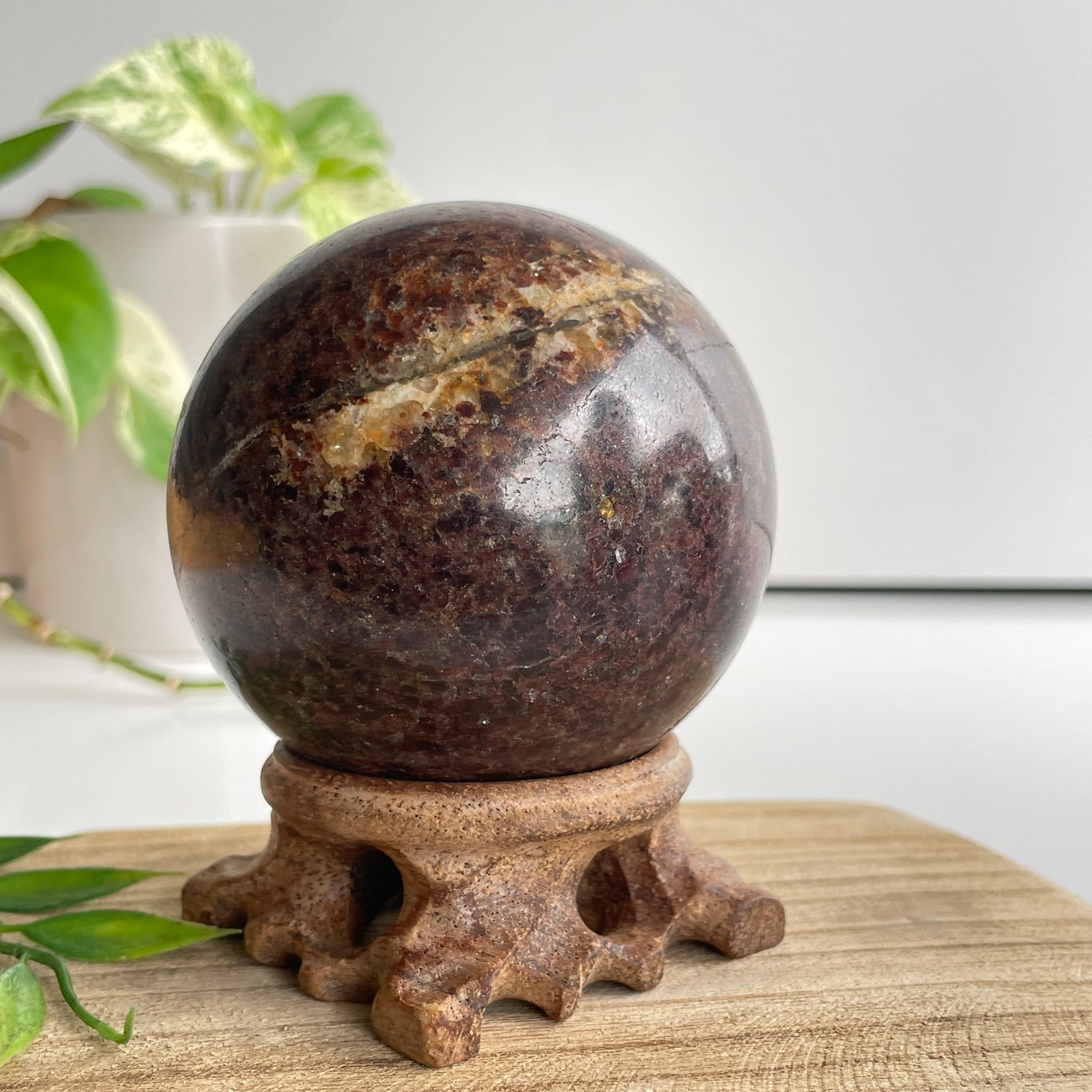 Garnet Sphere 7.4cm