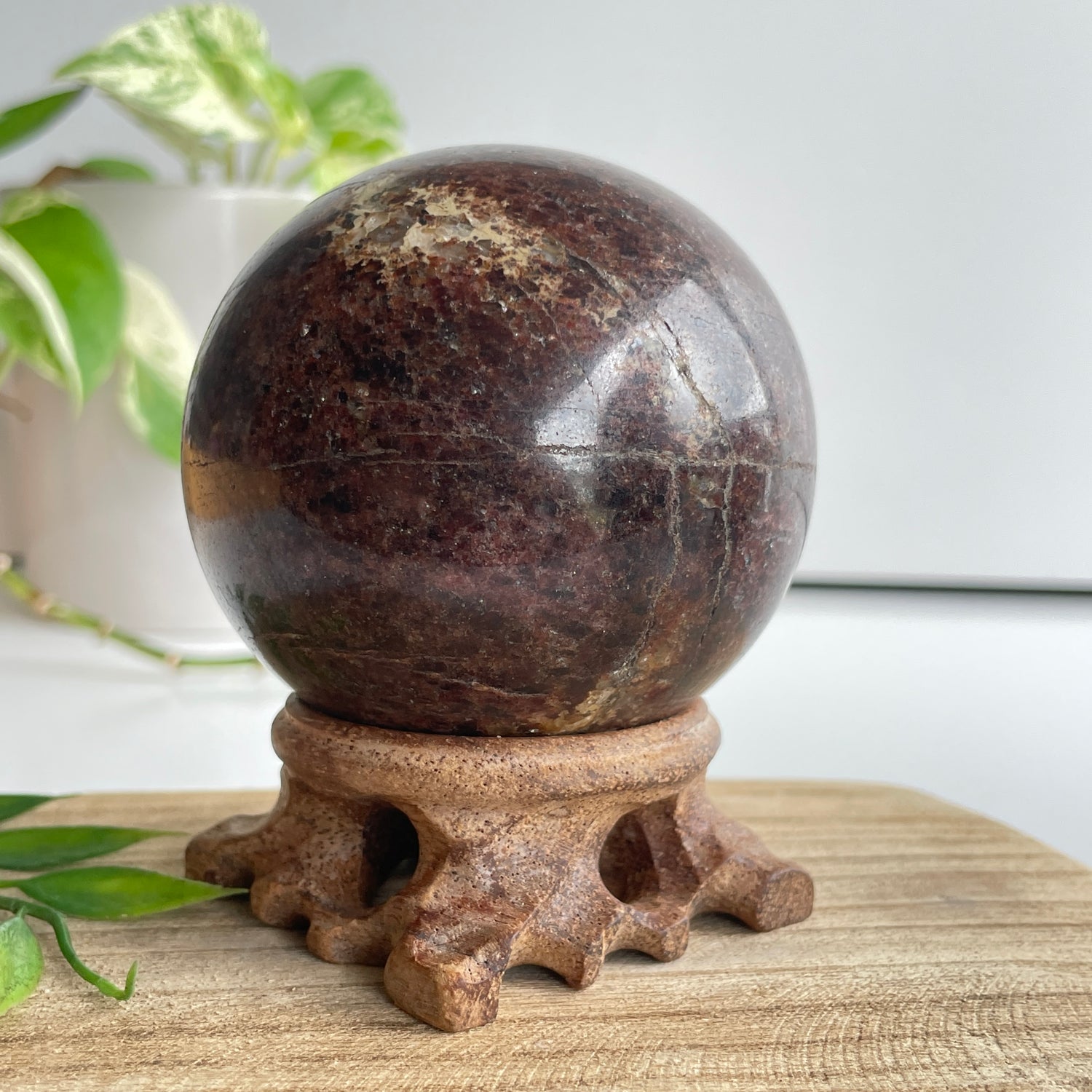 Garnet Sphere 7.4cm