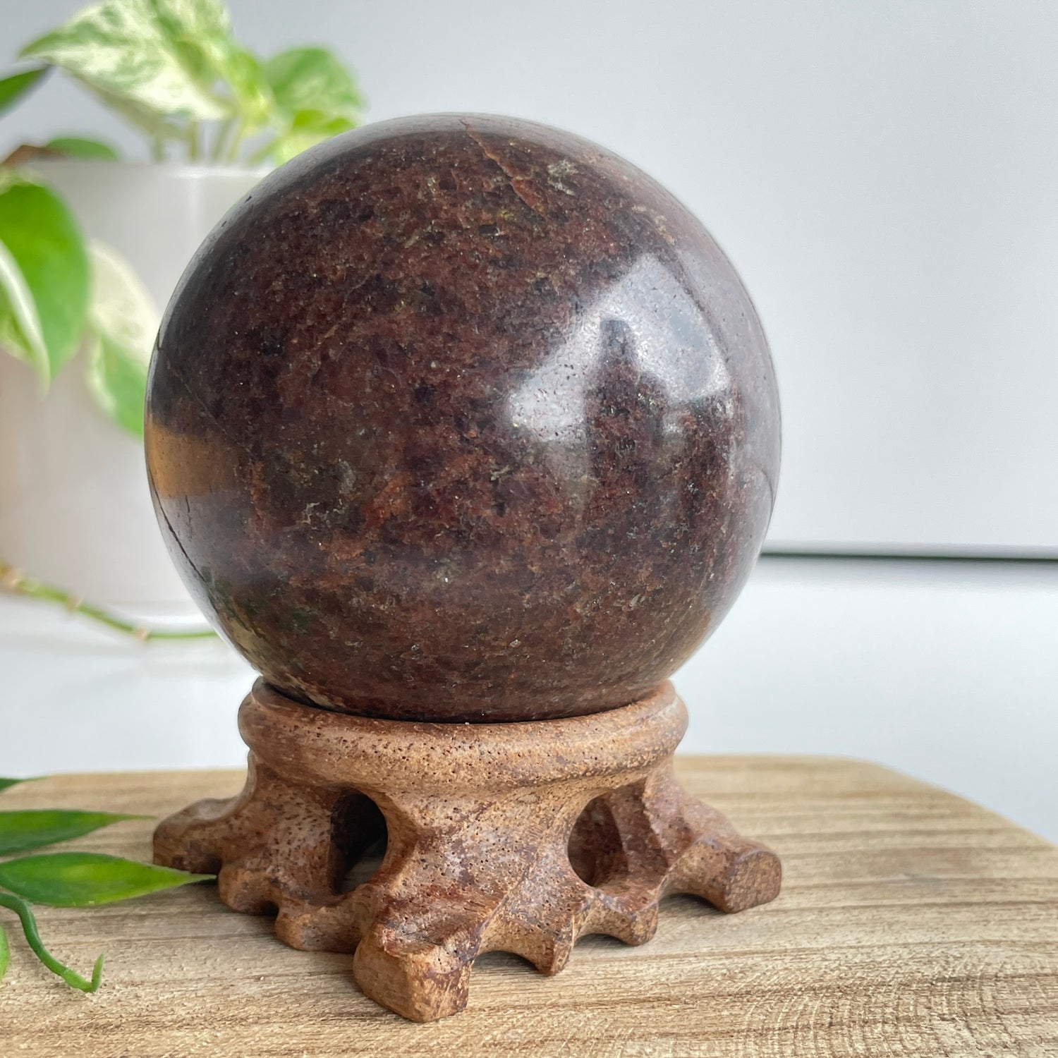 Garnet Sphere 7.4cm