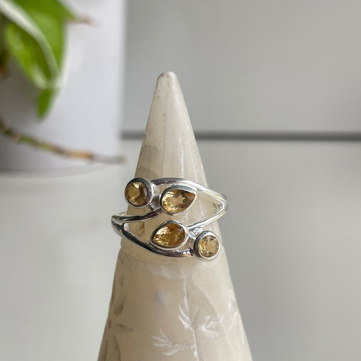 Citrine Multi Stone Ring Sz9
