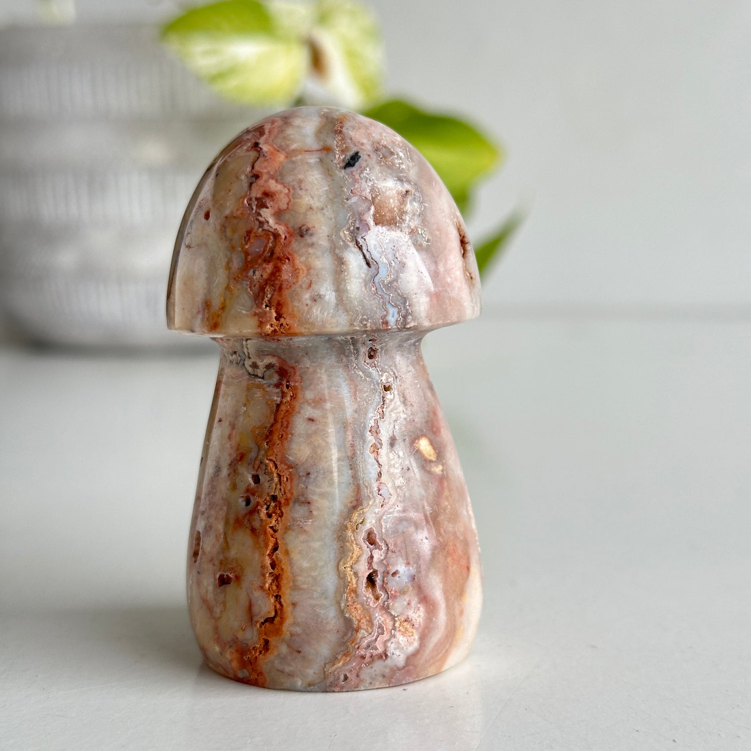 Pink Crazy Lace Agate Mushroom 7.6cm
