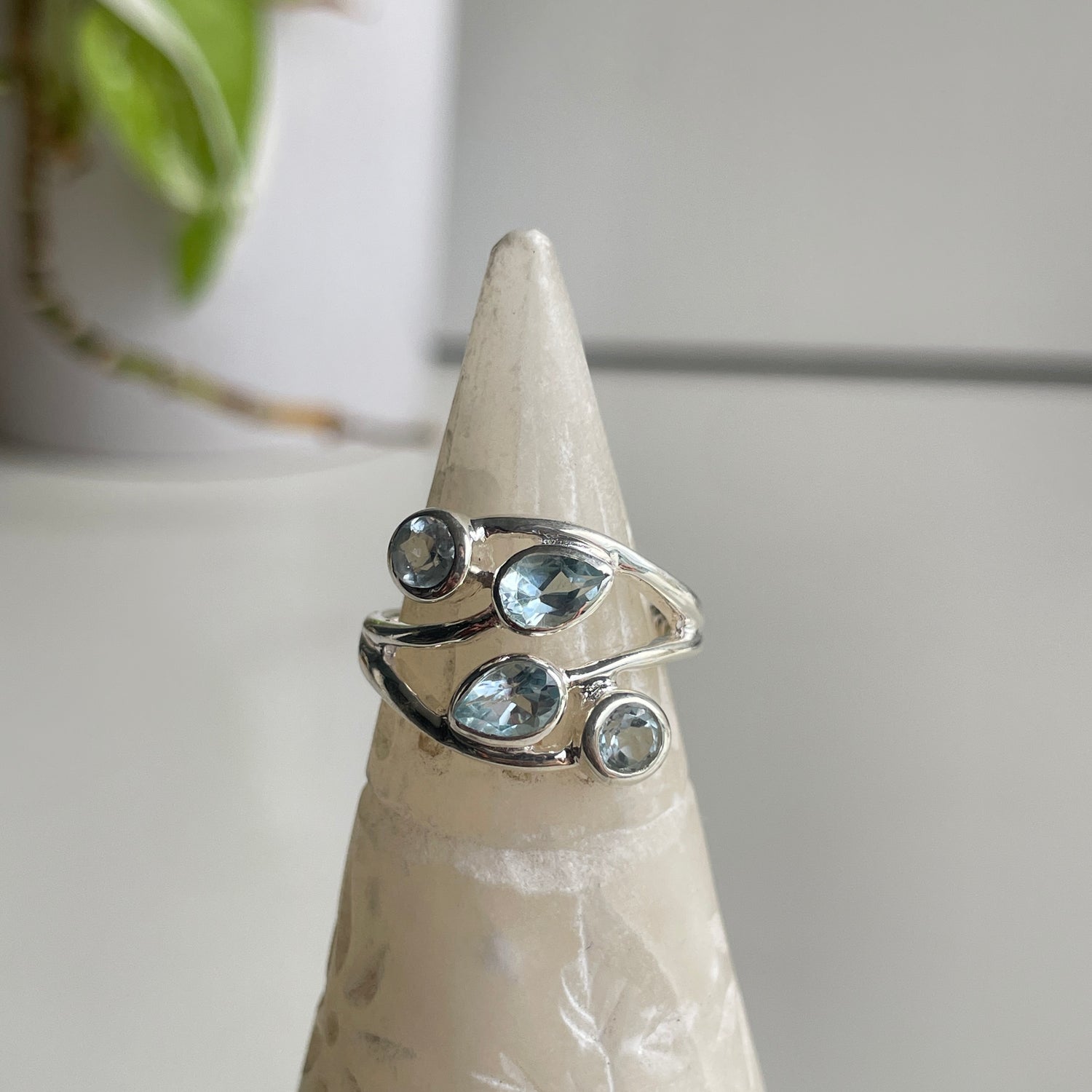 Blue Topaz Multi Stone Ring