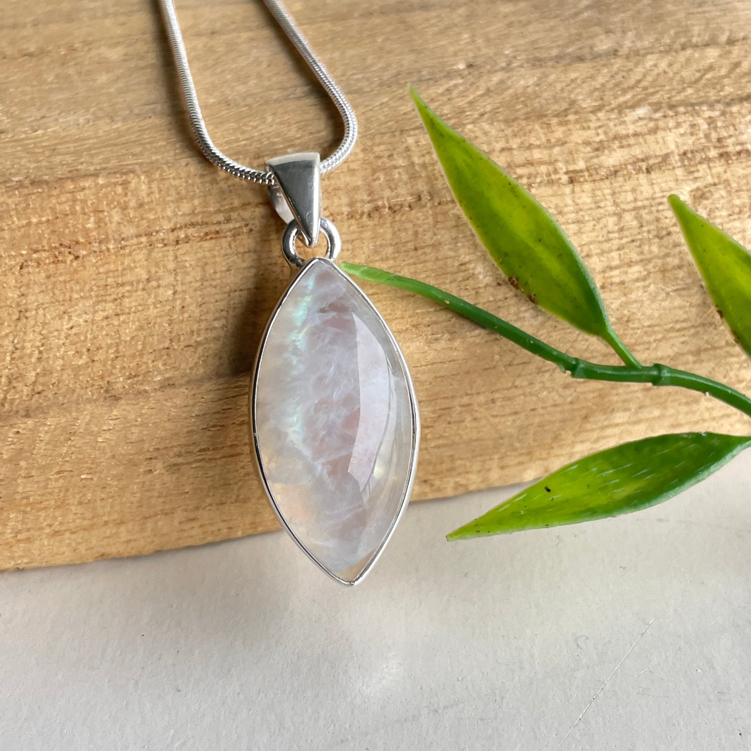 Moonstone Marquise Pendant