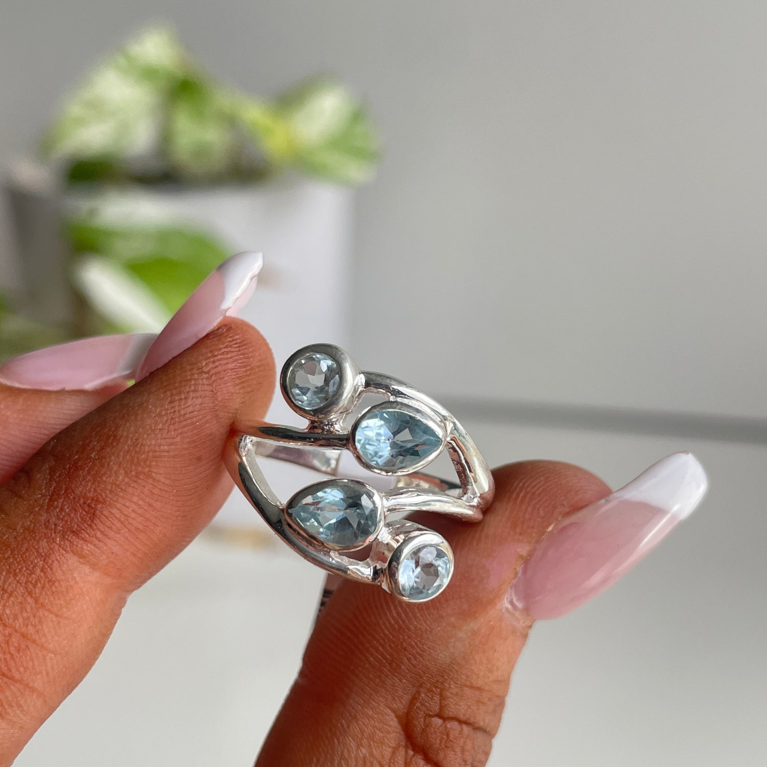 Blue Topaz Multi Stone Ring