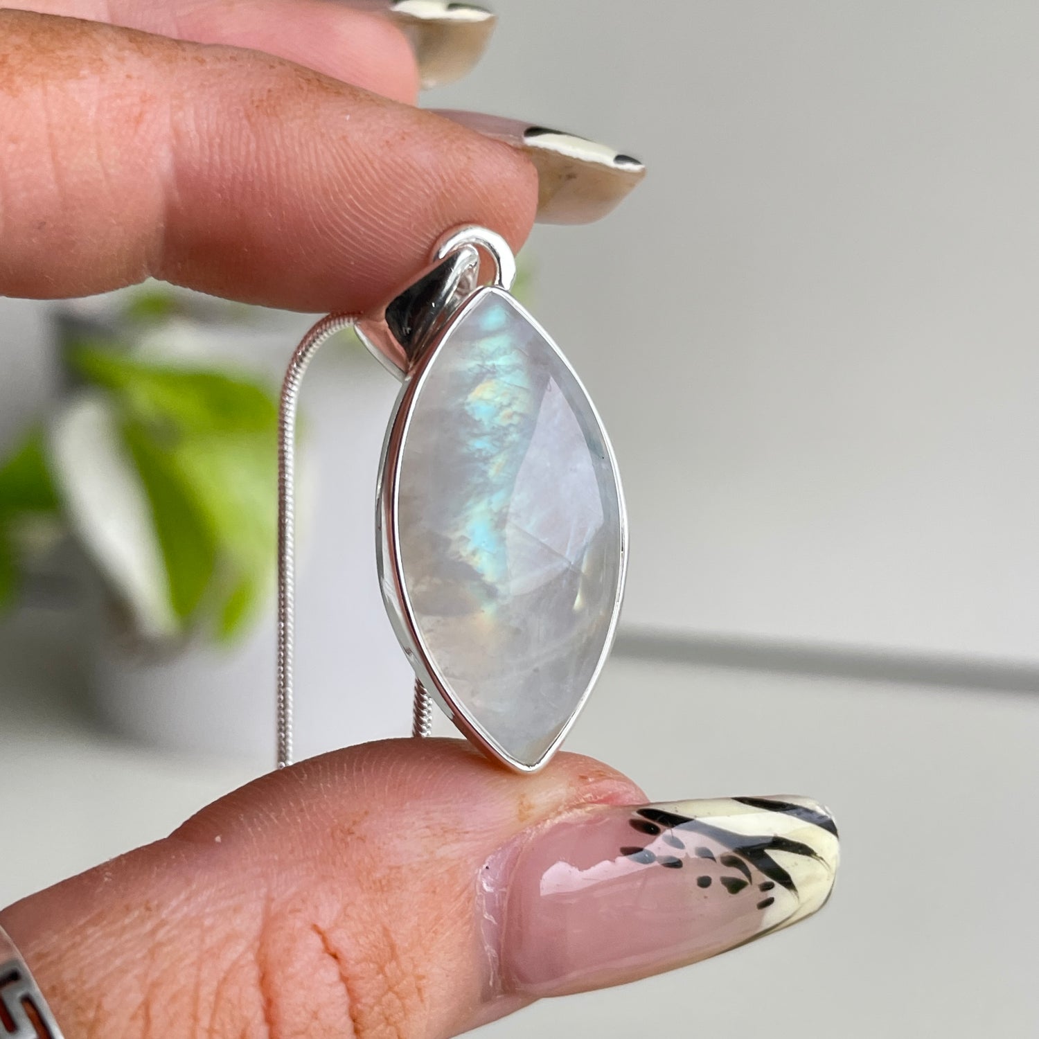 Moonstone Marquise Pendant