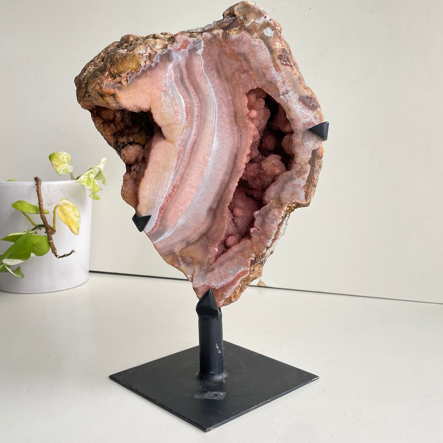 Pink Amethyst Geode In Stand 2.686kg