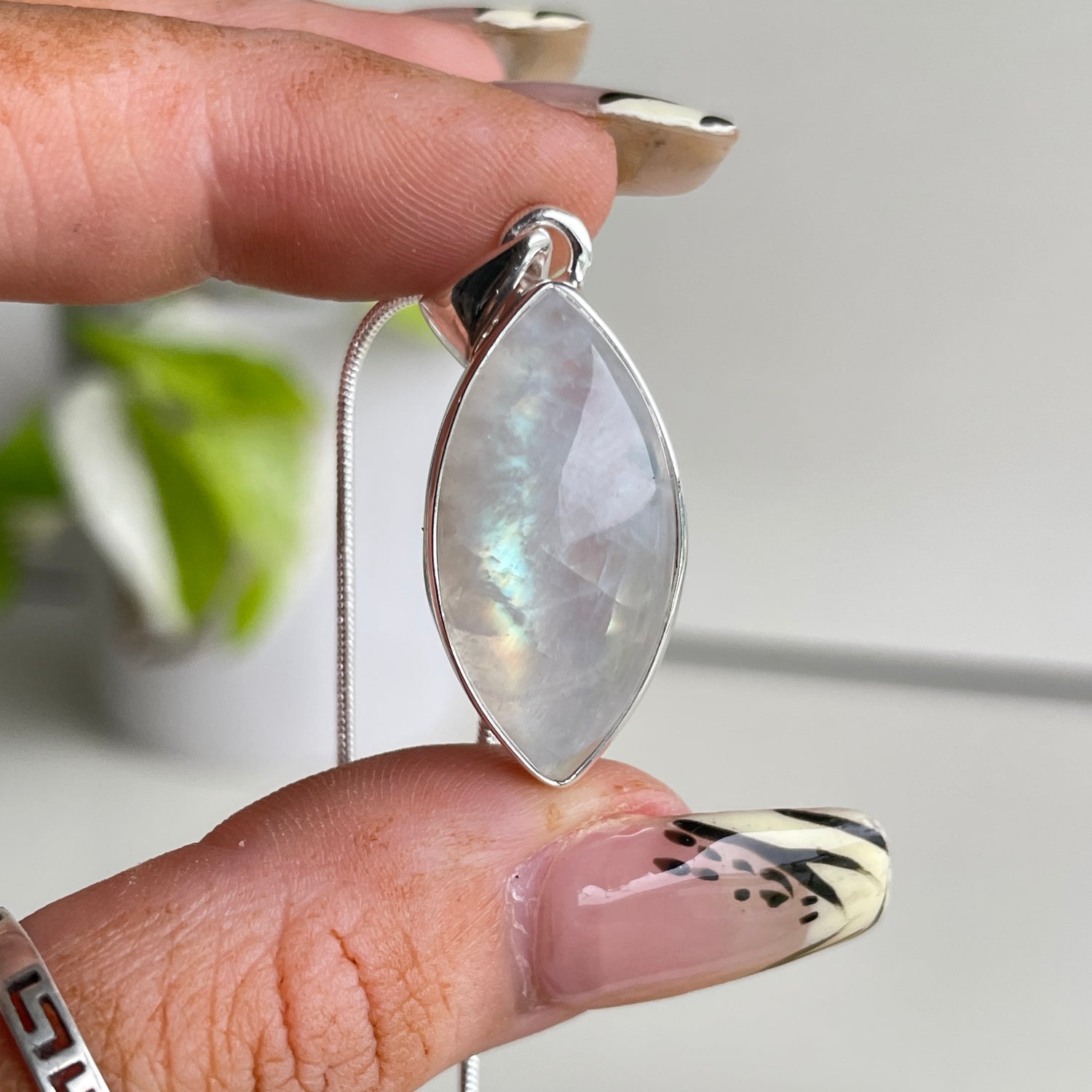 Moonstone Marquise Pendant