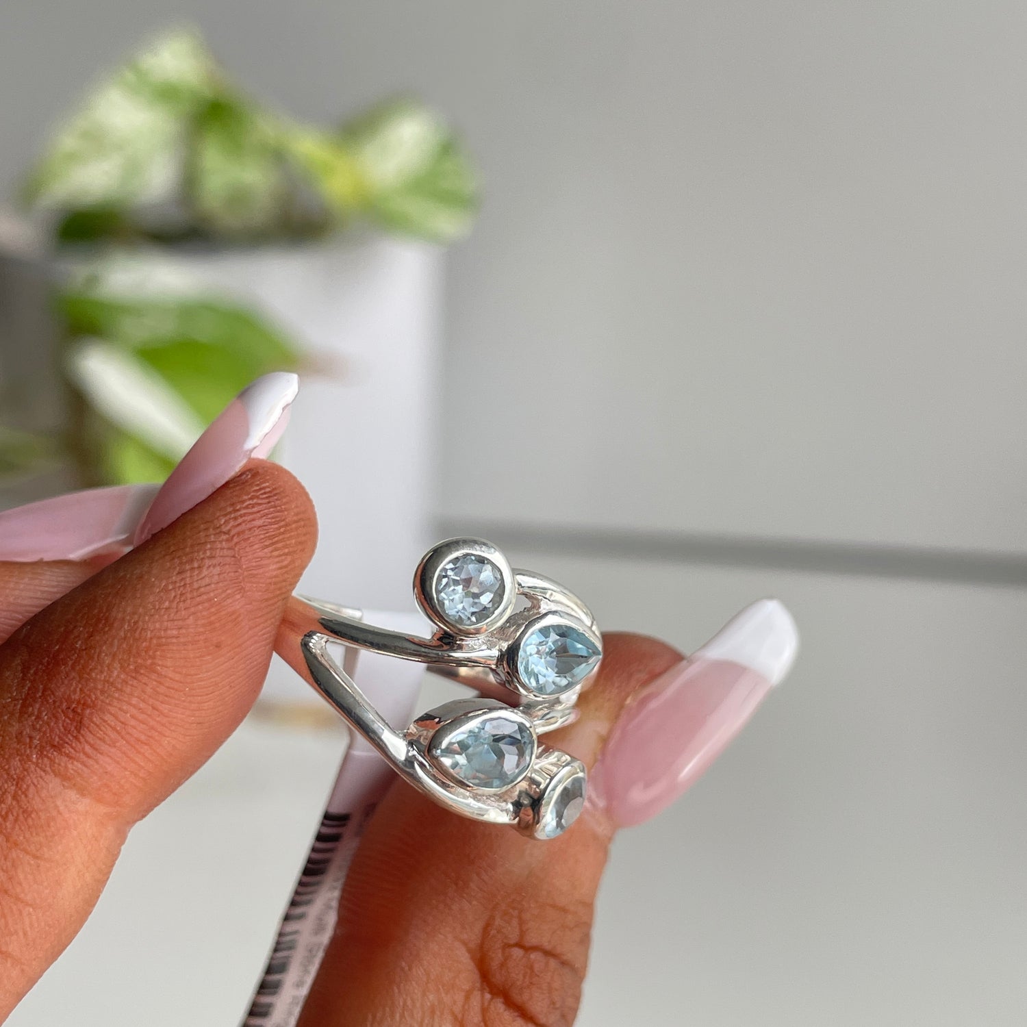 Blue Topaz Multi Stone Ring