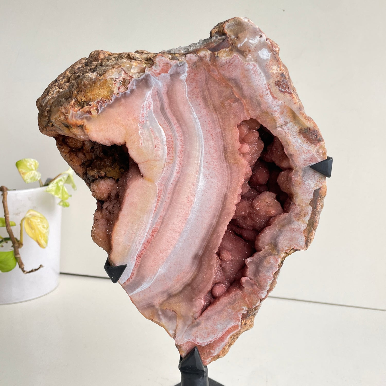 Pink Amethyst Geode In Stand 2.686kg