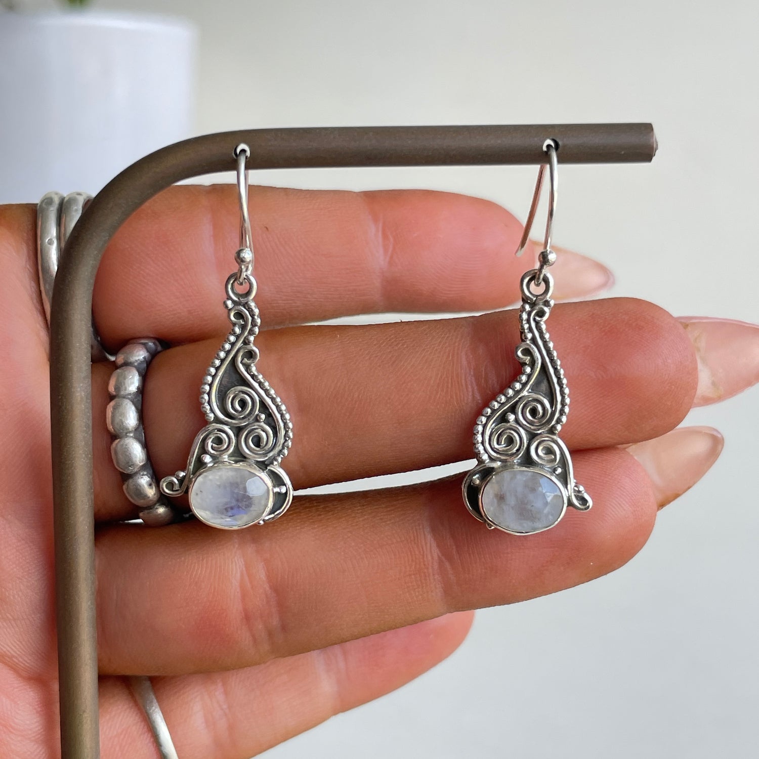 Moonstone Oval Earrings