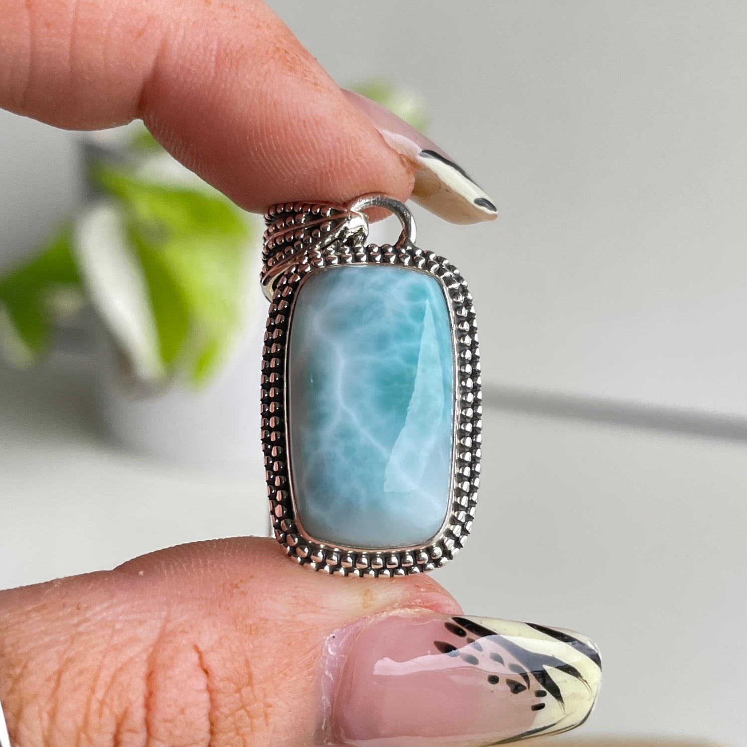 Larimar Rectangle Pendant