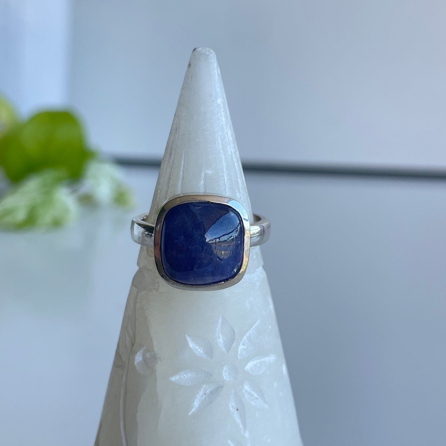 Tanzanite Square Ring Sz9 003