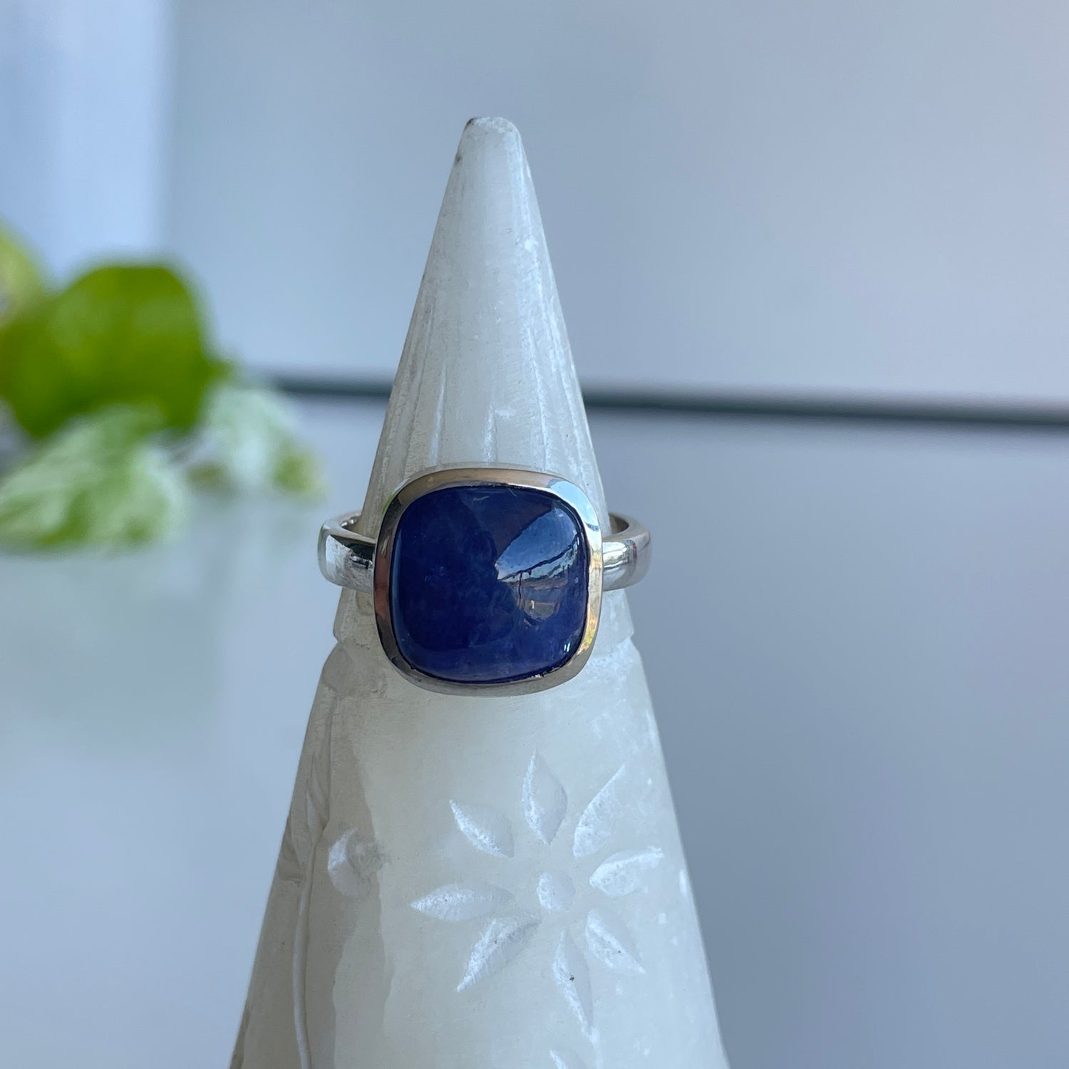 Tanzanite Square Ring Sz9 003
