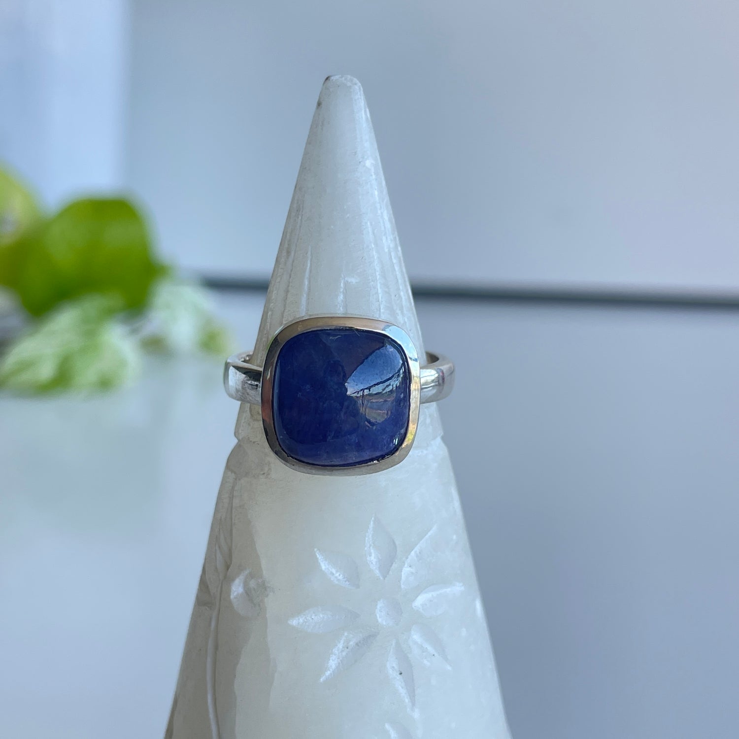 Tanzanite Square Ring Sz9 003