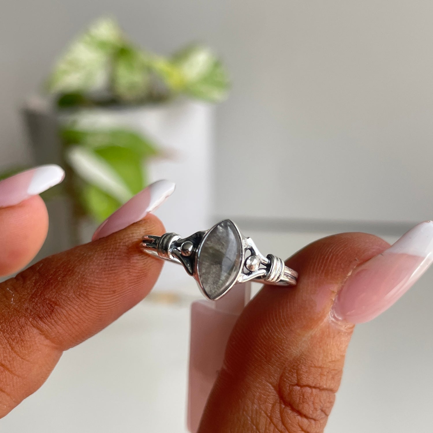 Labradorite Marquise Ring