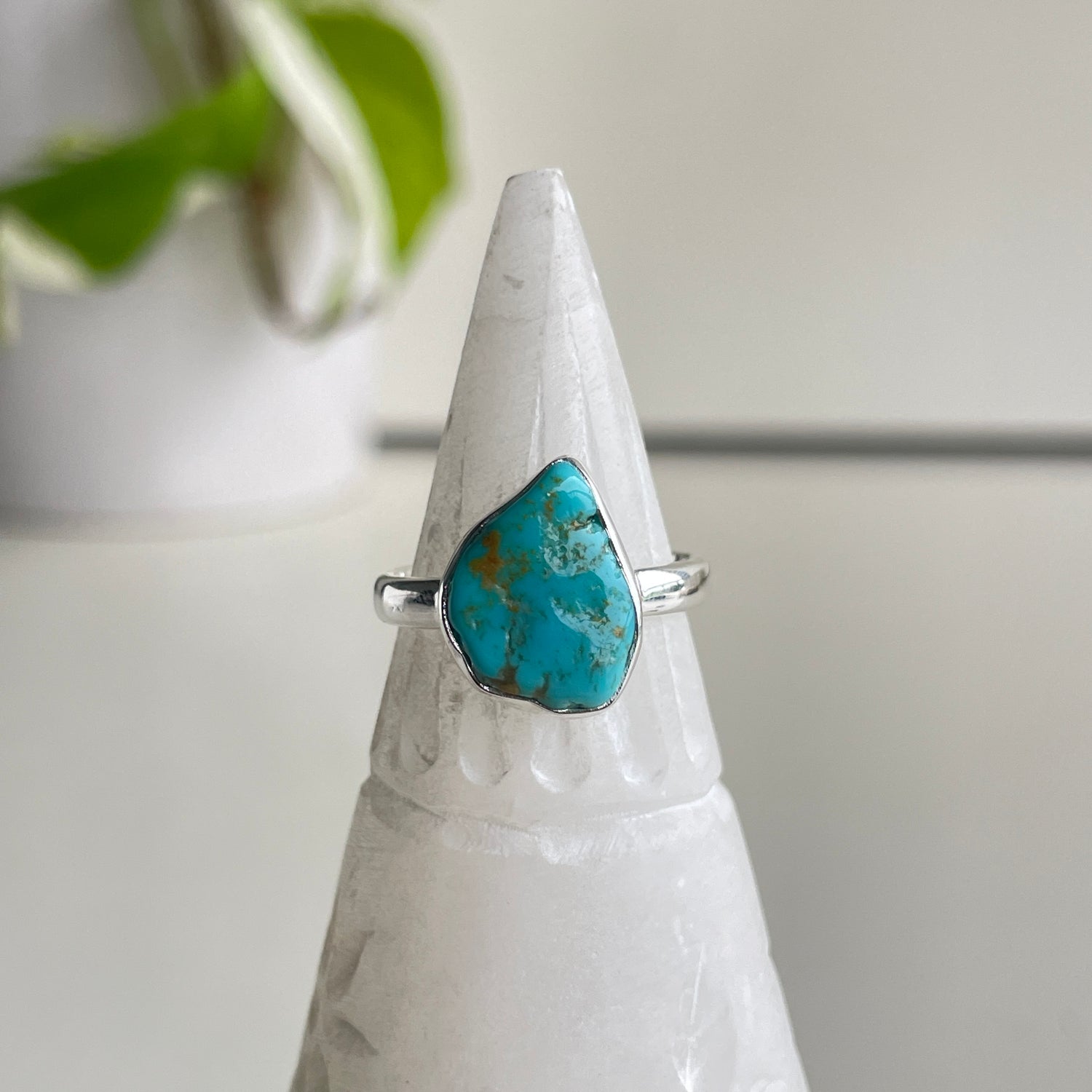 Kingman Turquoise Rough Ring Sz7