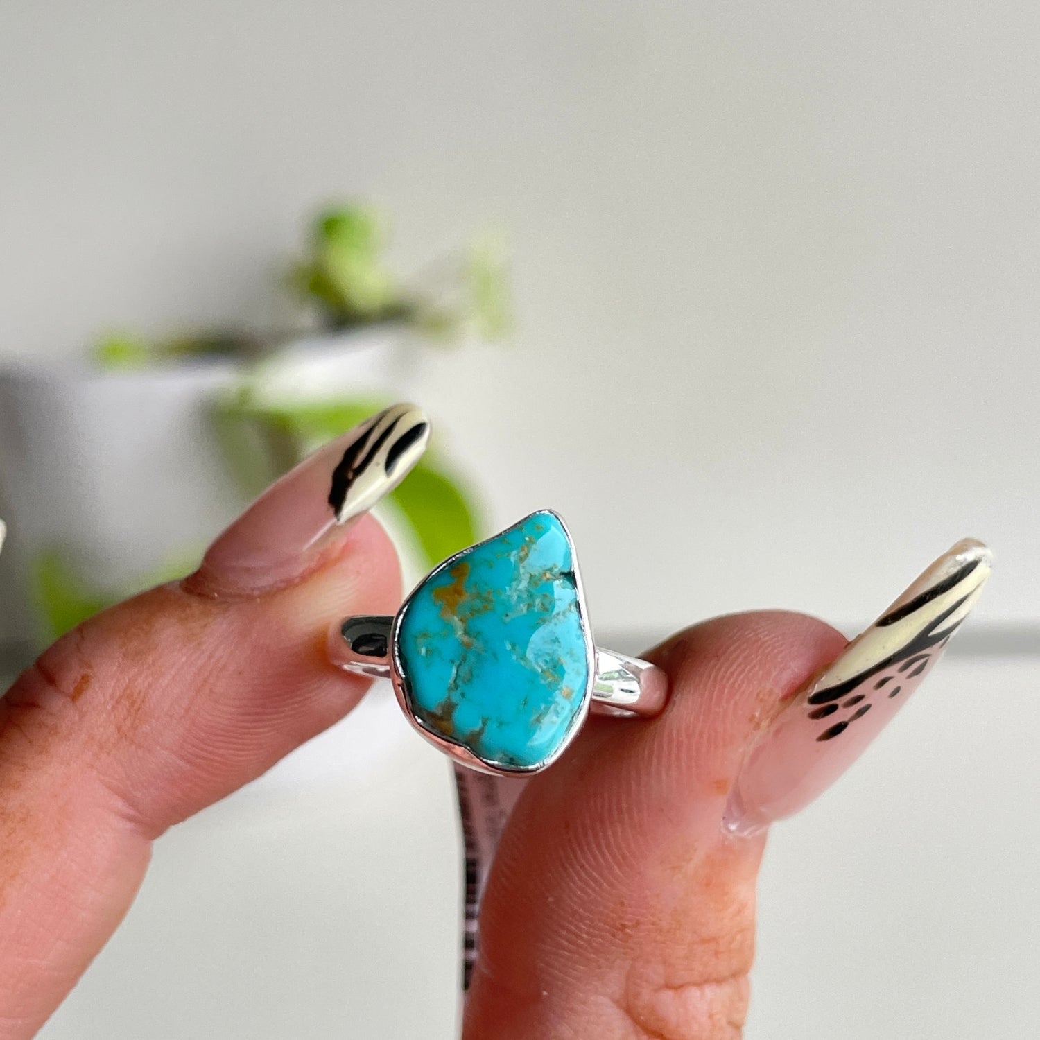Kingman Turquoise Rough Ring Sz7