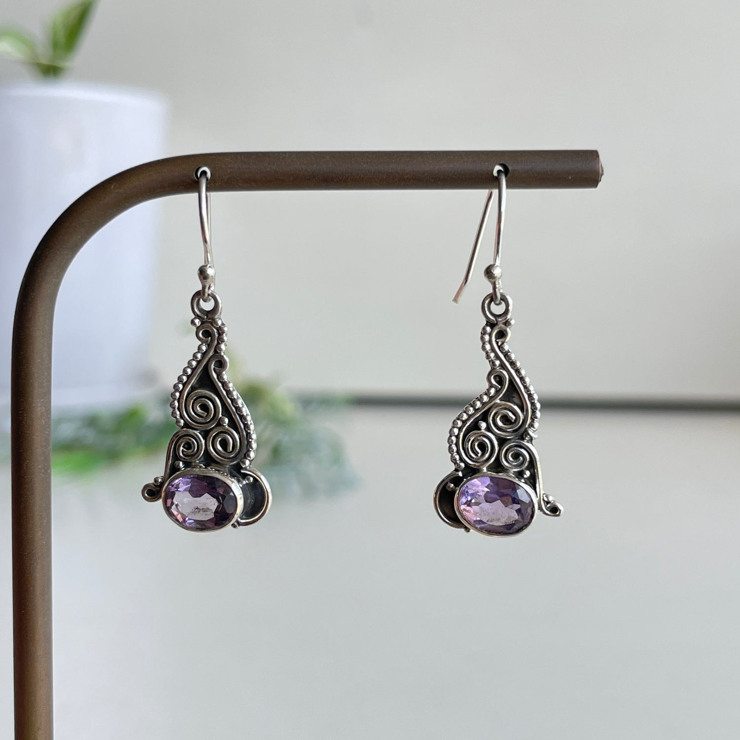 Amethyst Oval Earrings