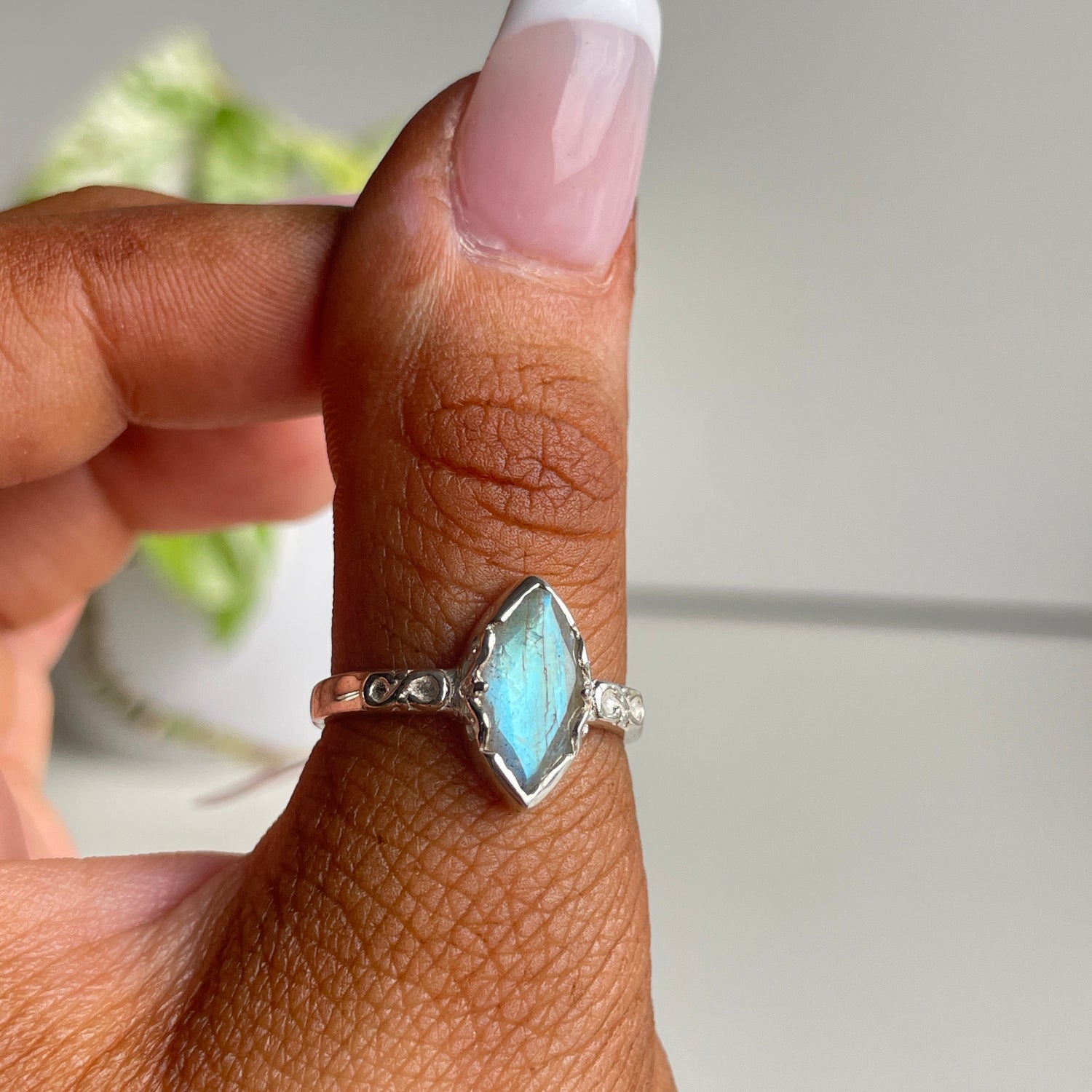 Labradorite Marquise Ring