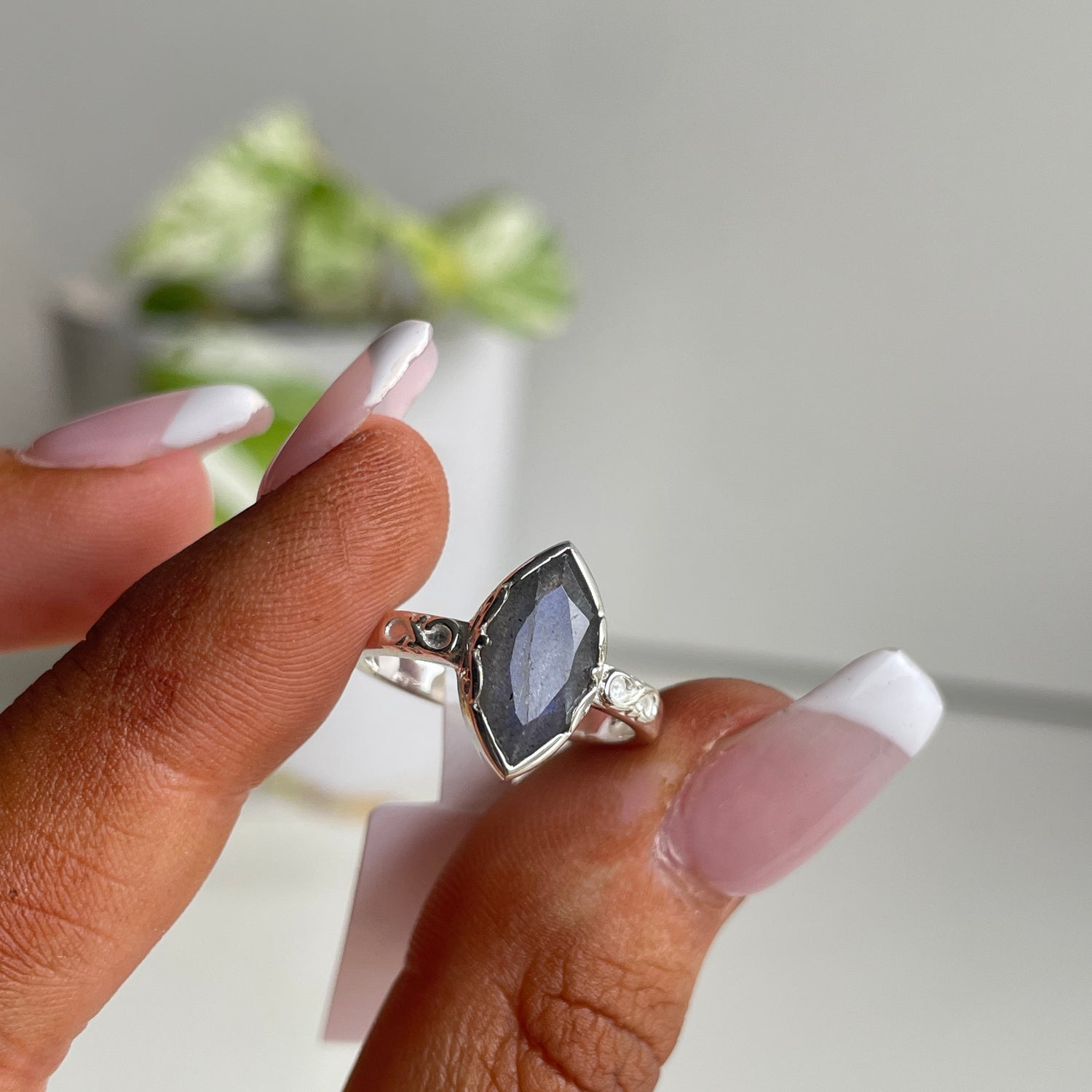 Labradorite Marquise Ring