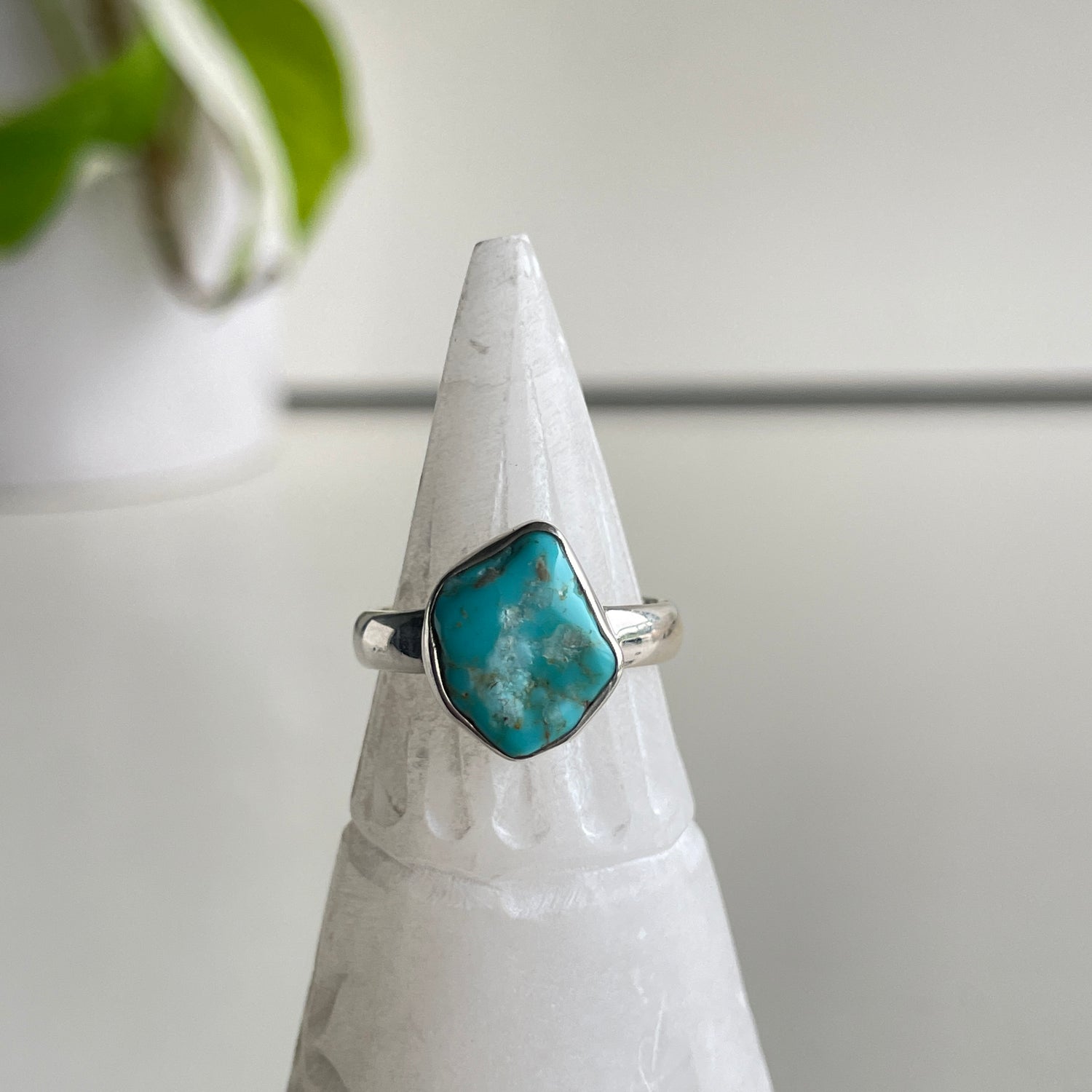 Kingman Turquoise Rough Ring Sz7