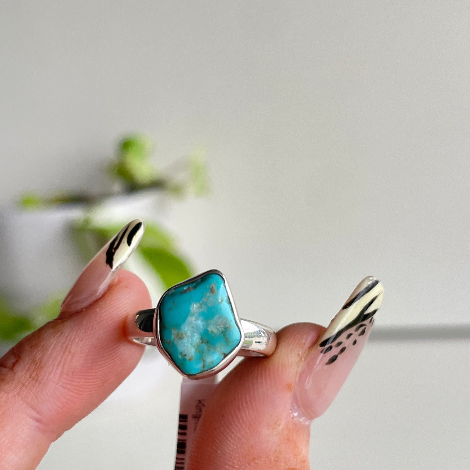 Kingman Turquoise Rough Ring Sz7