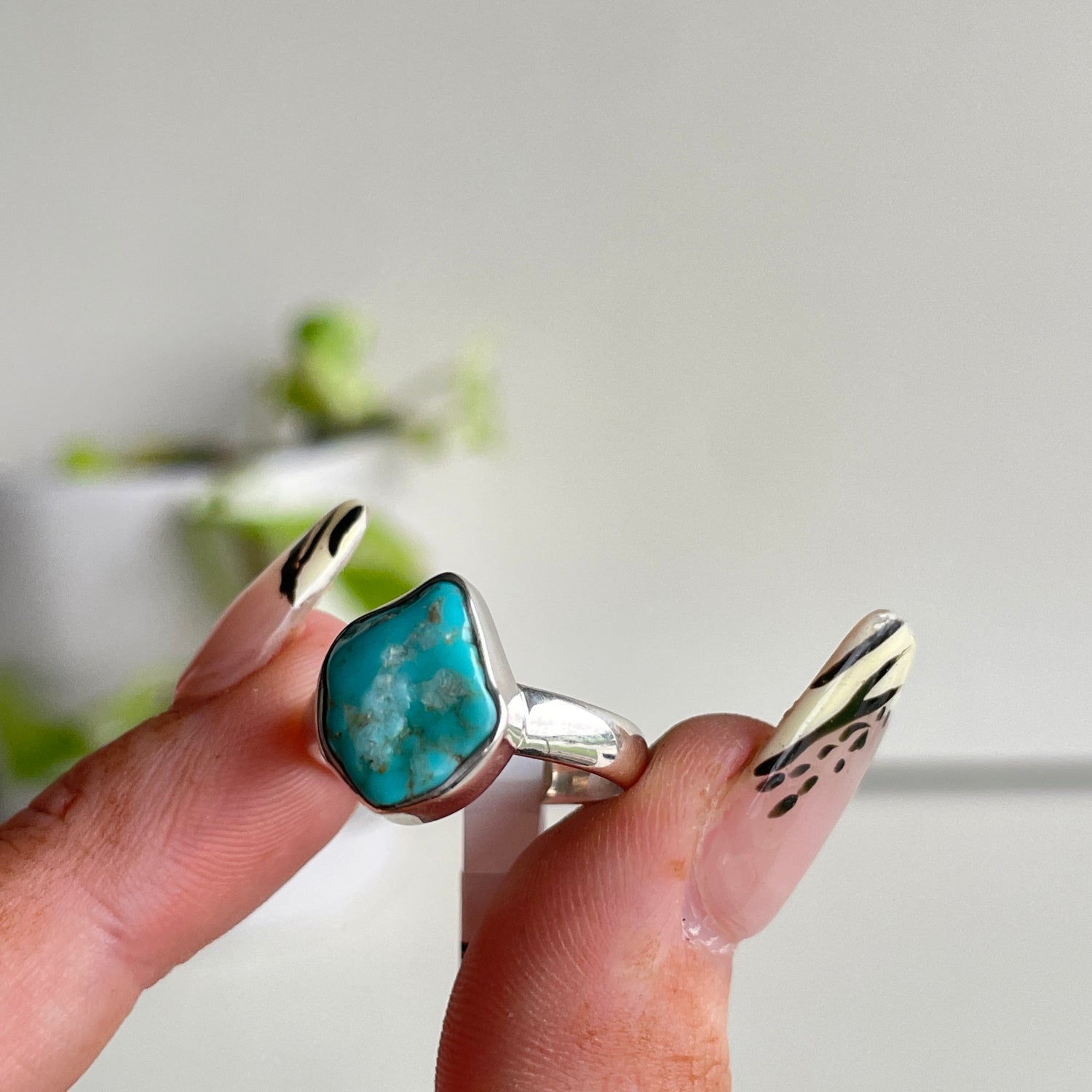 Kingman Turquoise Rough Ring Sz7