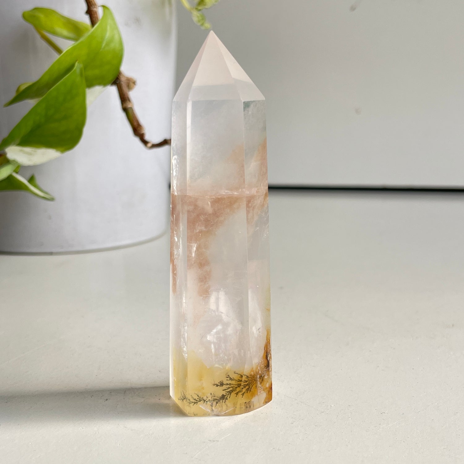 Golden Healer Quartz Generator With Dendrite 9.5cm