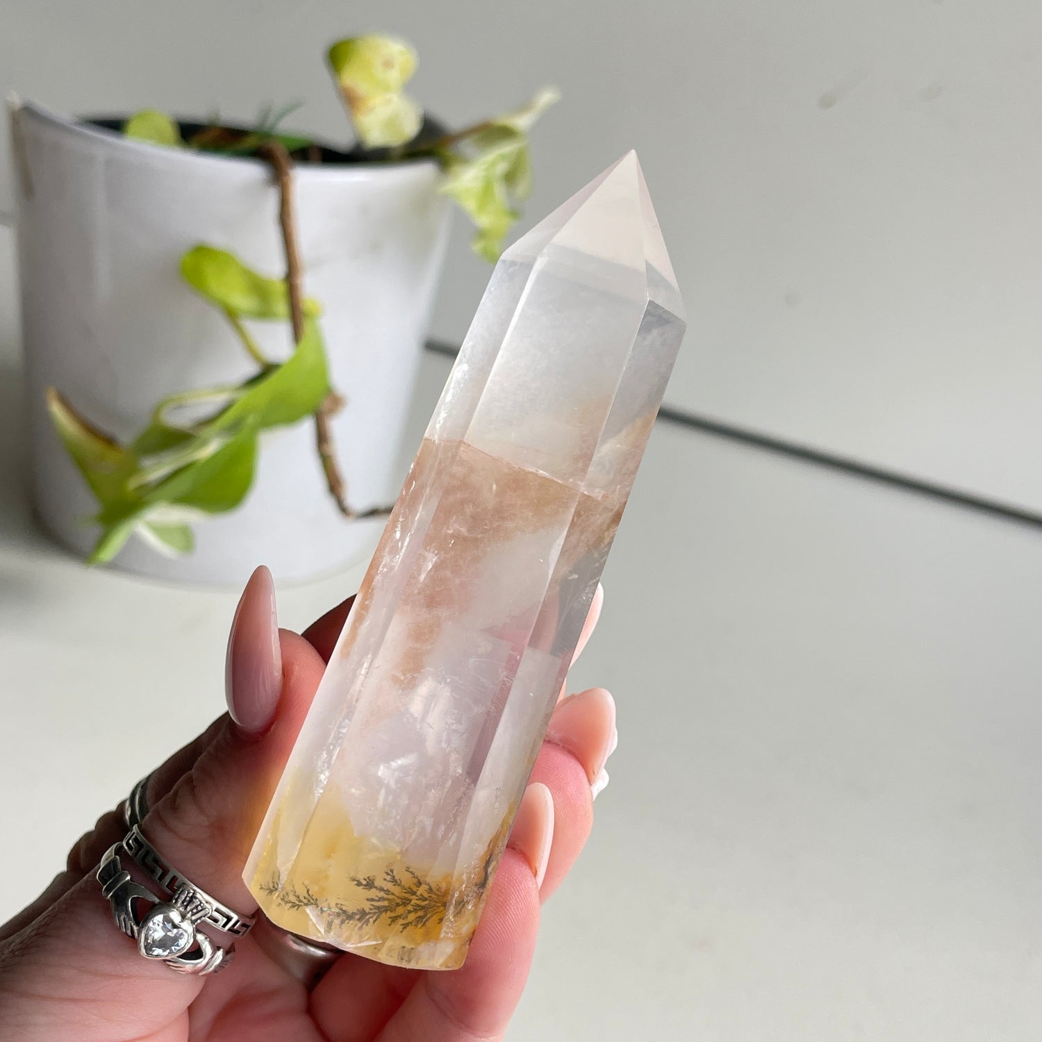 Golden Healer Quartz Generator With Dendrite 9.5cm