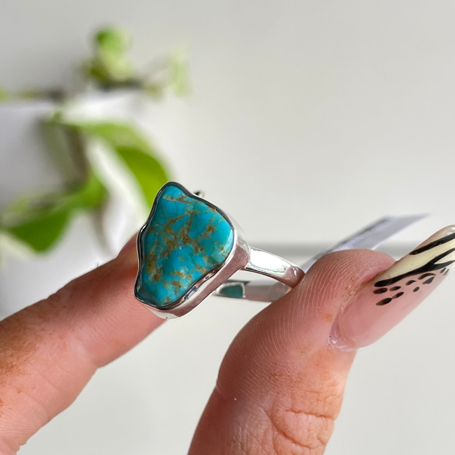 Kingman Turquoise Rough Ring Sz9.5