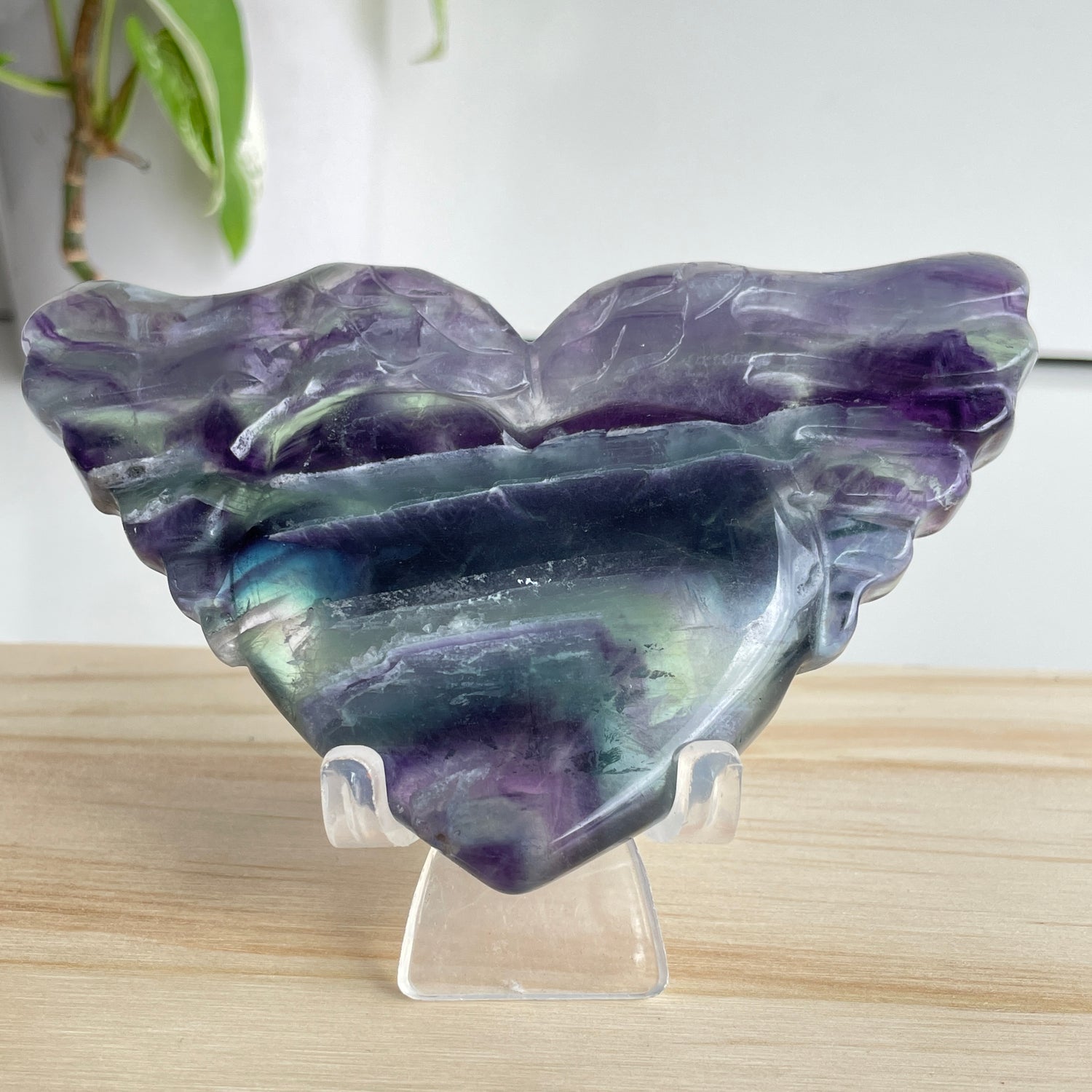 Fluorite Winged Heart 12.6cm
