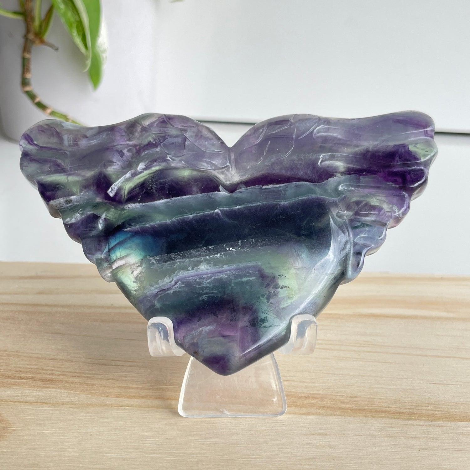 Fluorite Winged Heart 12.6cm
