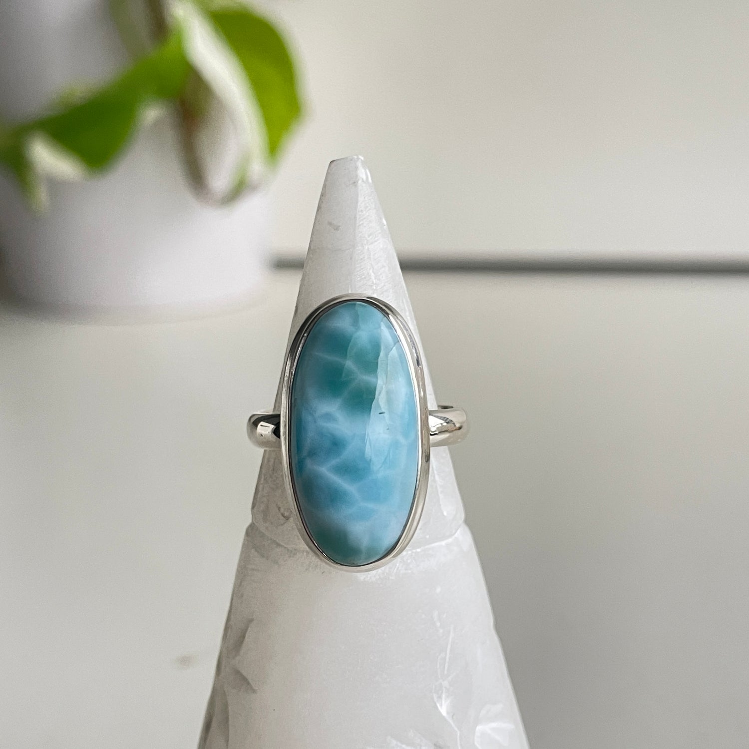 Larimar Oval Ring Sz9