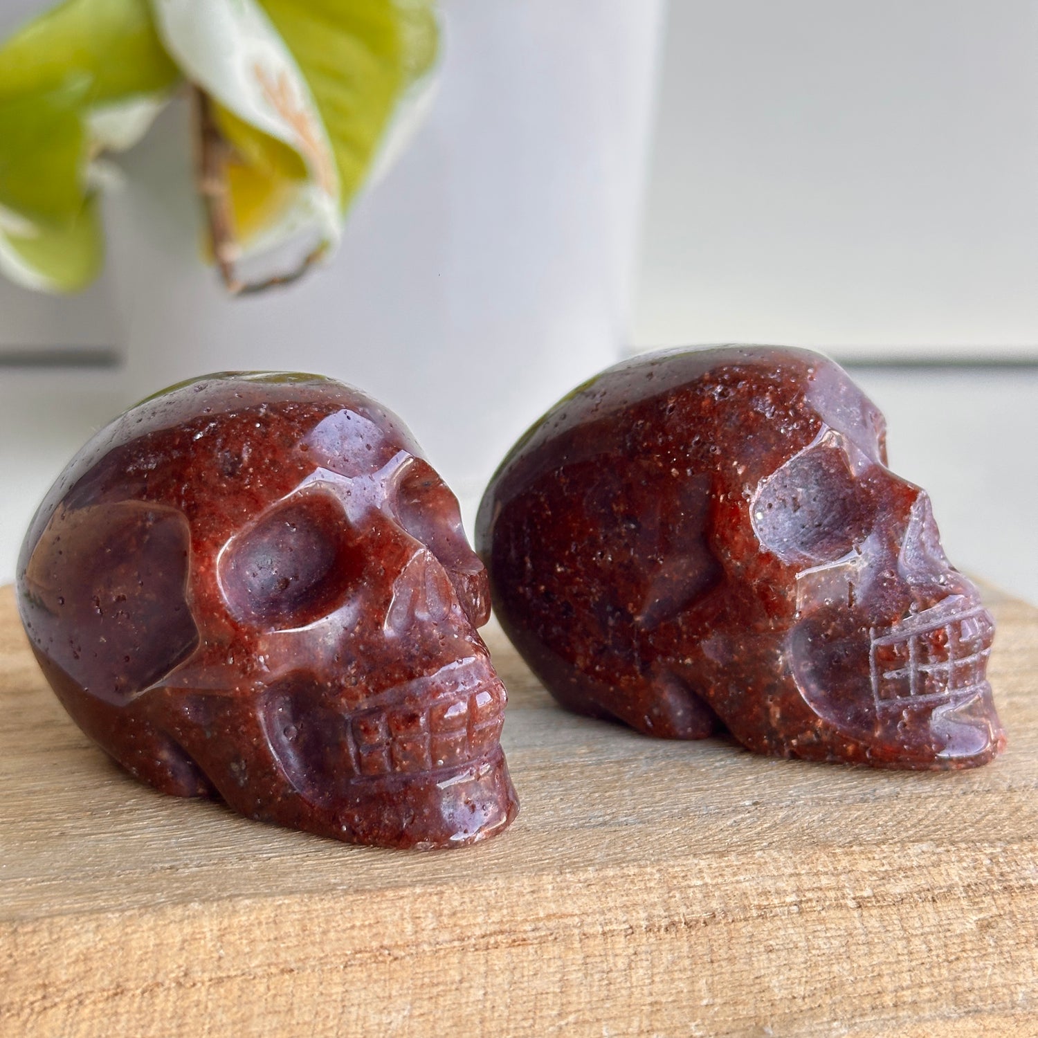 Strawberry Quartz Skull