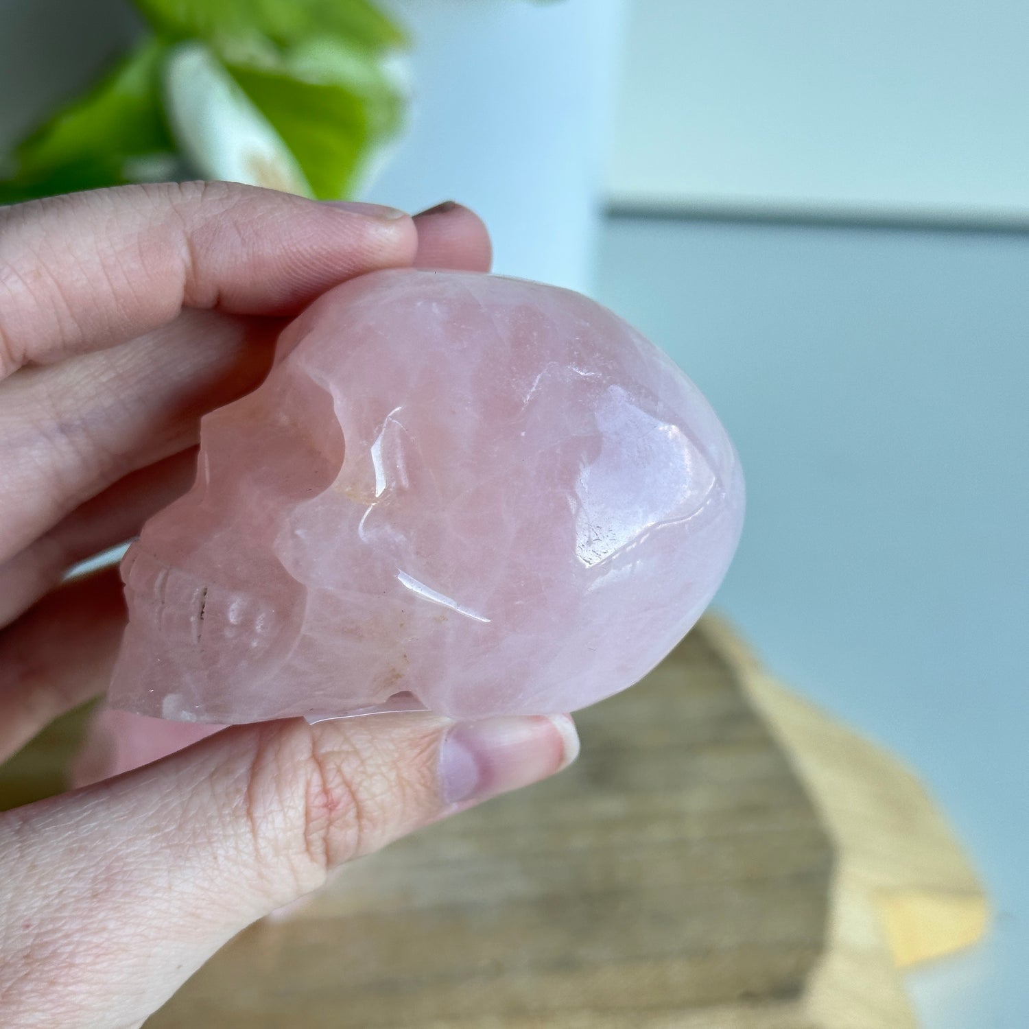Rose Quartz Skull
