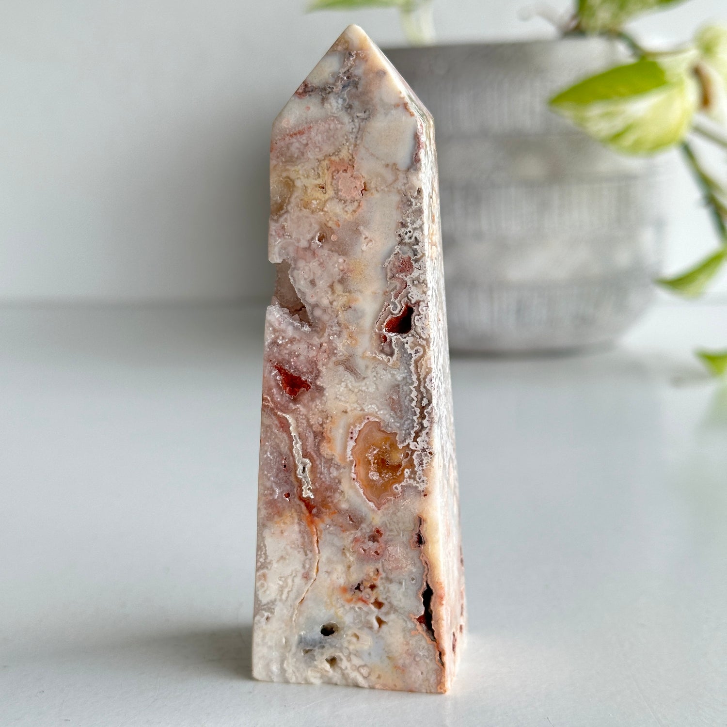 Pink Crazy Lace Agate Obelisk 10.9cm 02