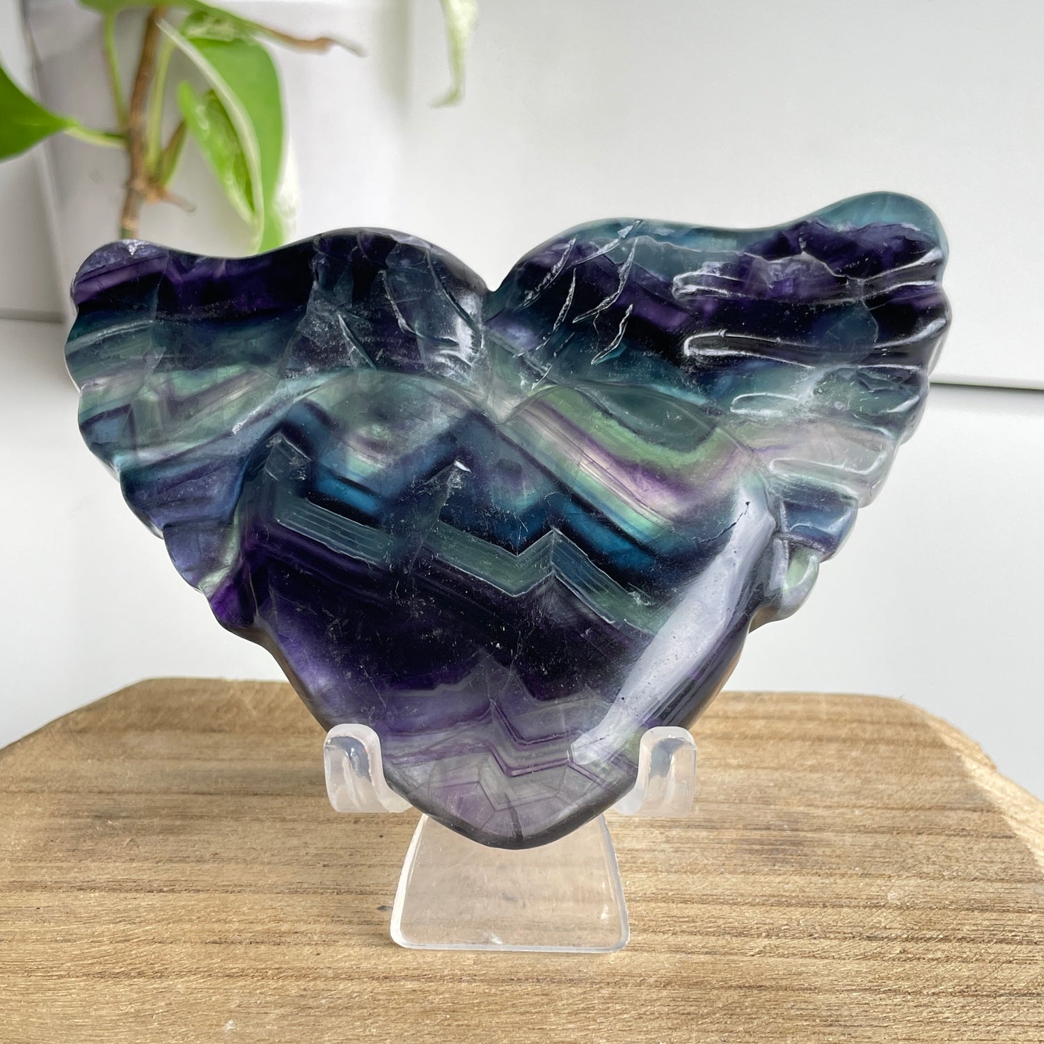 Fluorite Winged Heart 12.3cm