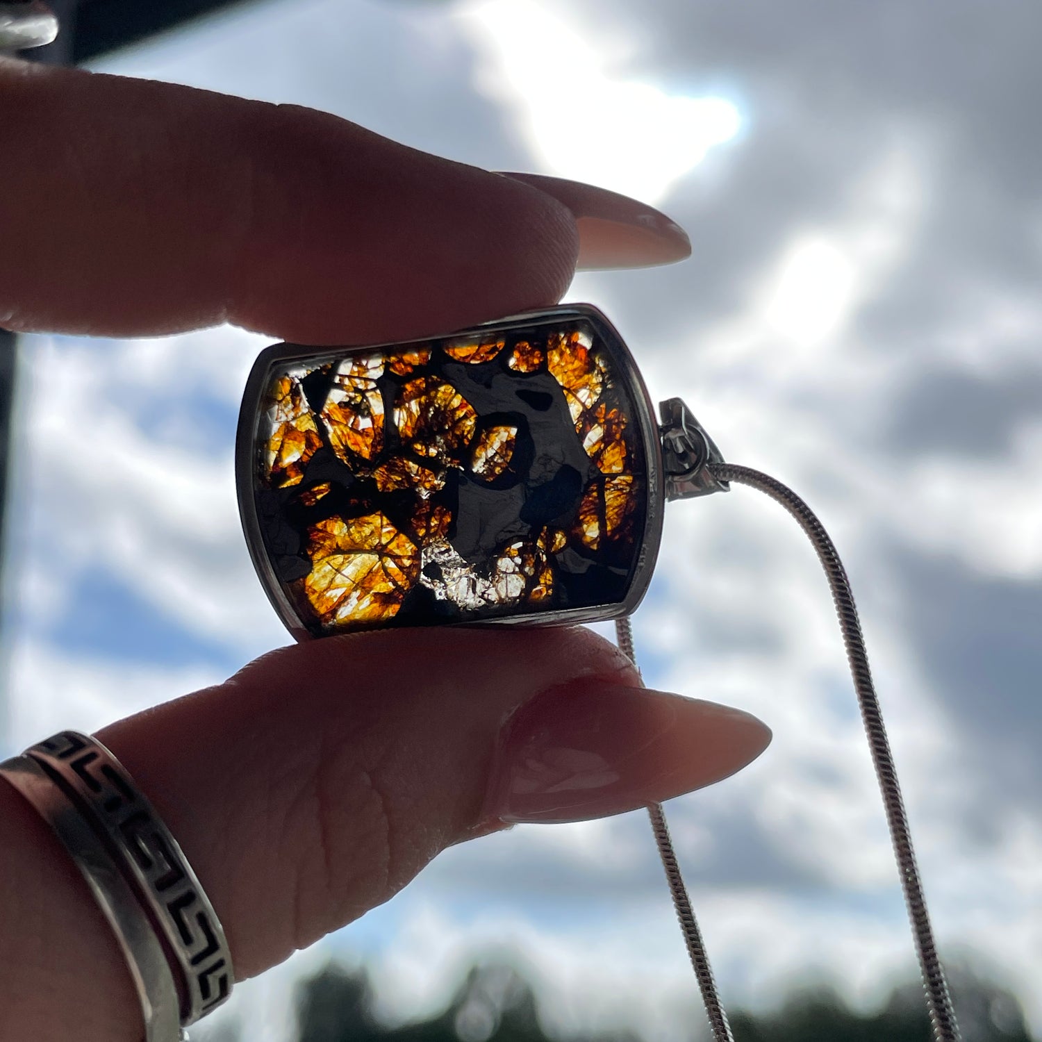Sericho Pallasite Meteorite Pendant