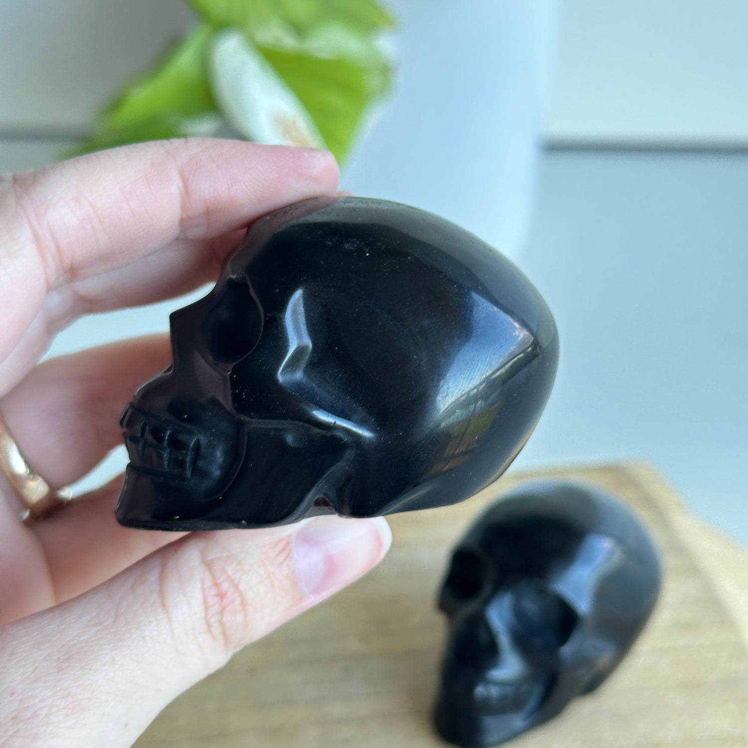 Black Obsidian Skull