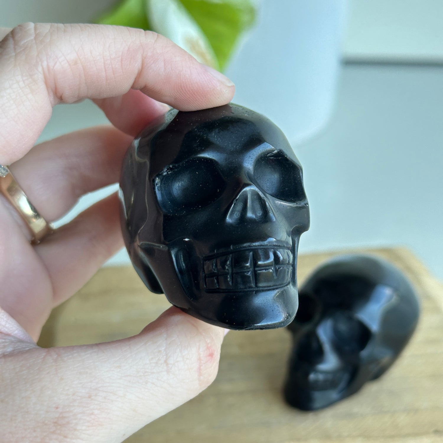 Black Obsidian Skull