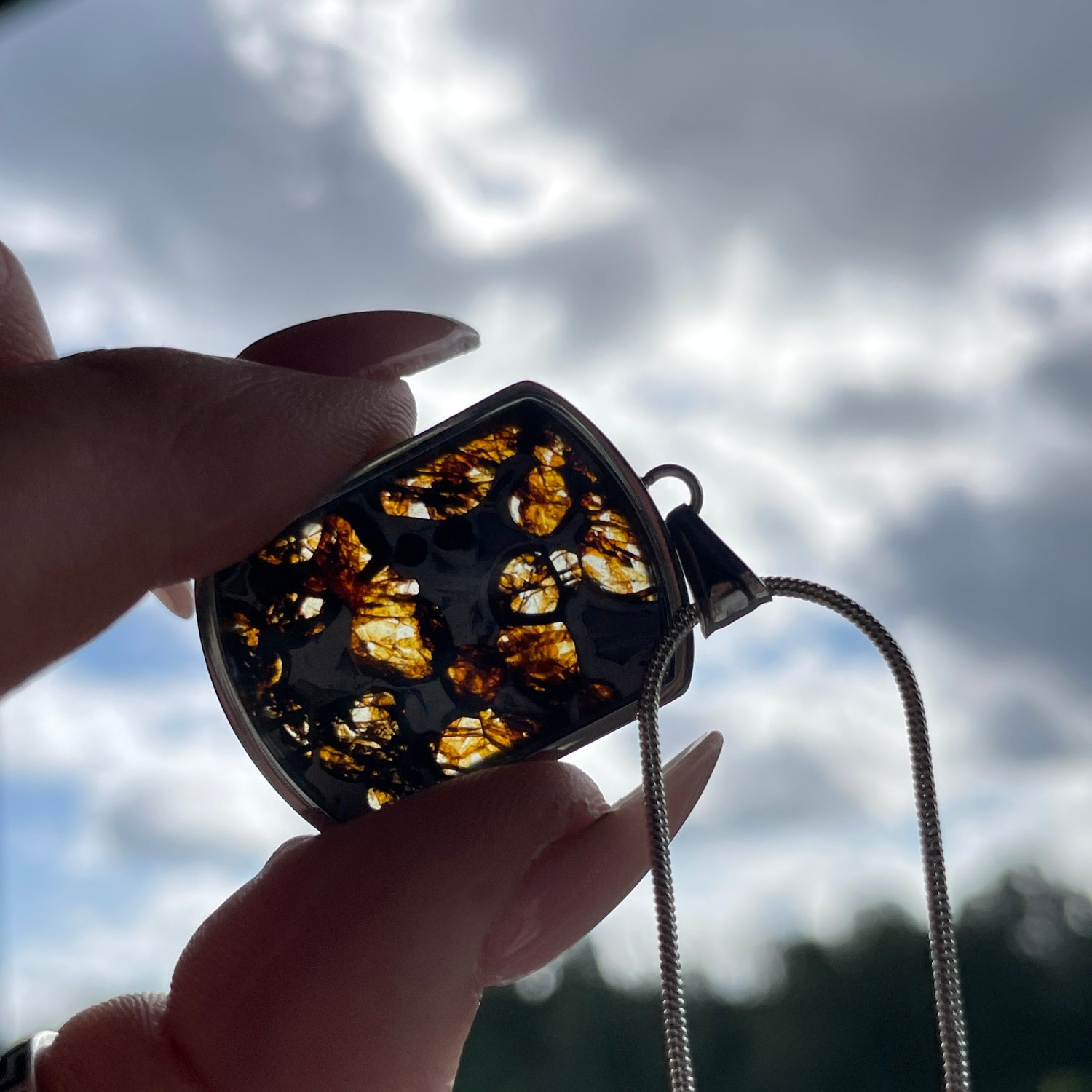 Sericho Pallasite Meteorite Pendant