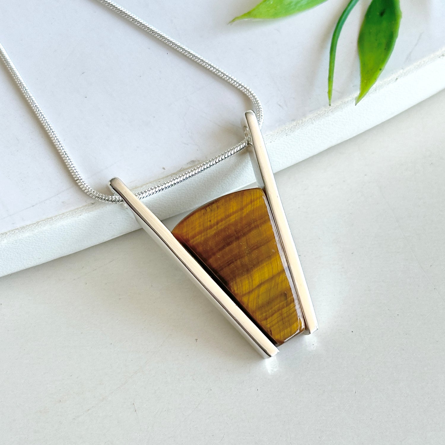 Tigers Eye V Pendant