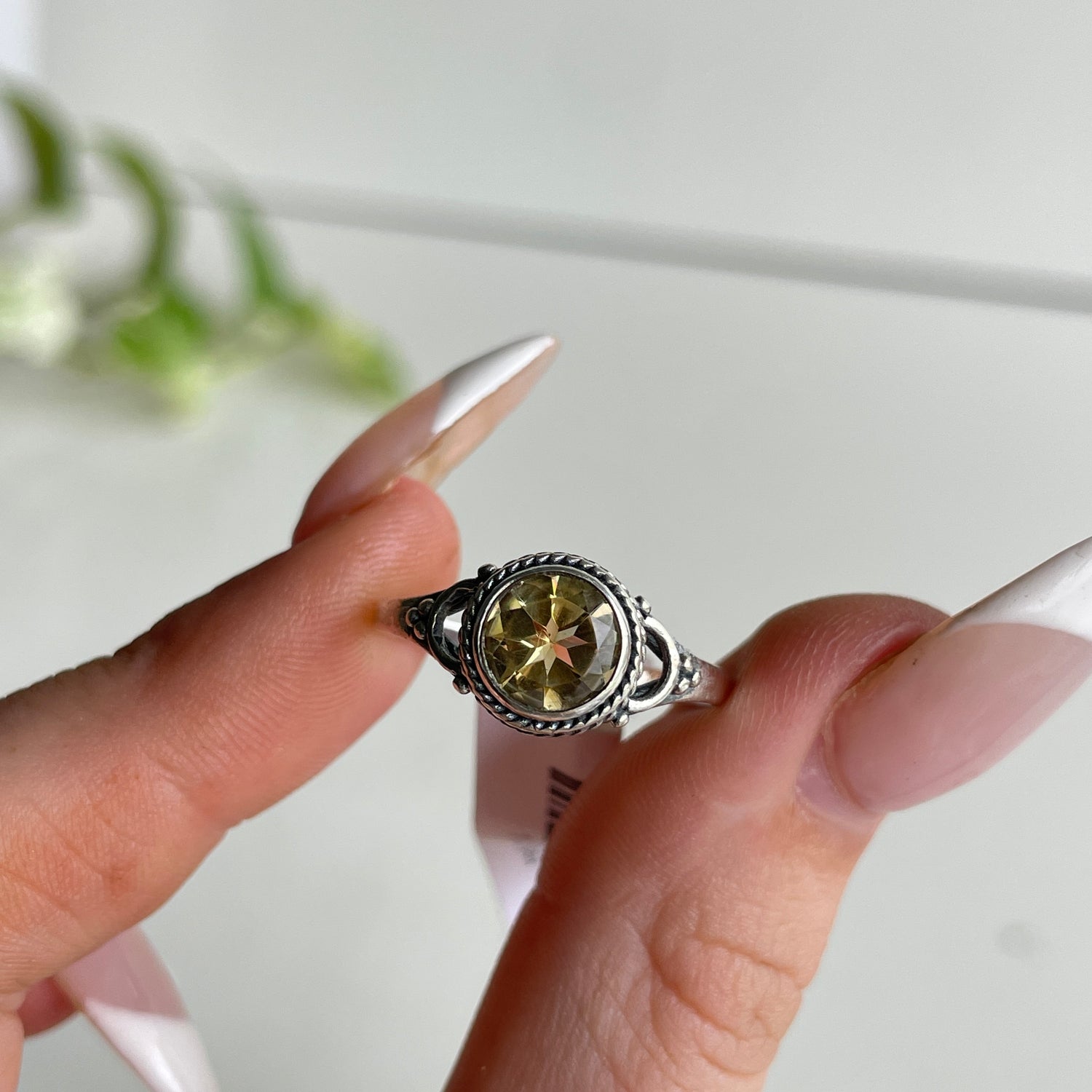 Citrine Round Ring