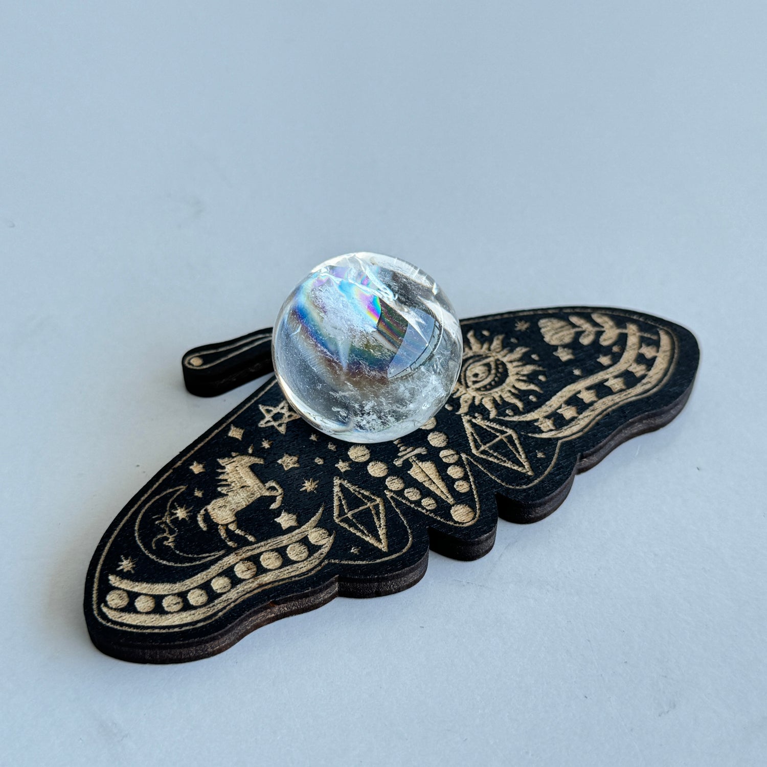 Sun & Moon Moth Sphere Holder