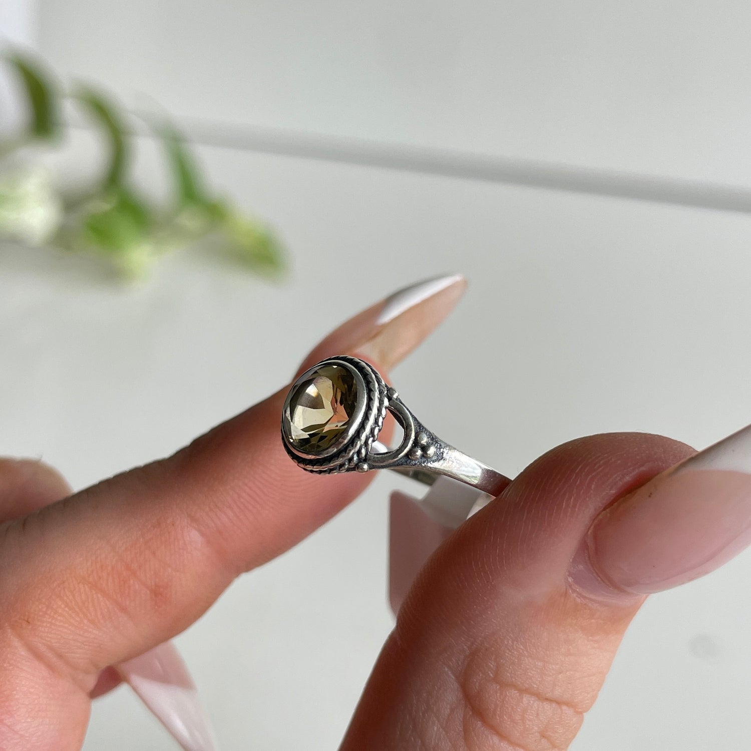 Citrine Round Ring