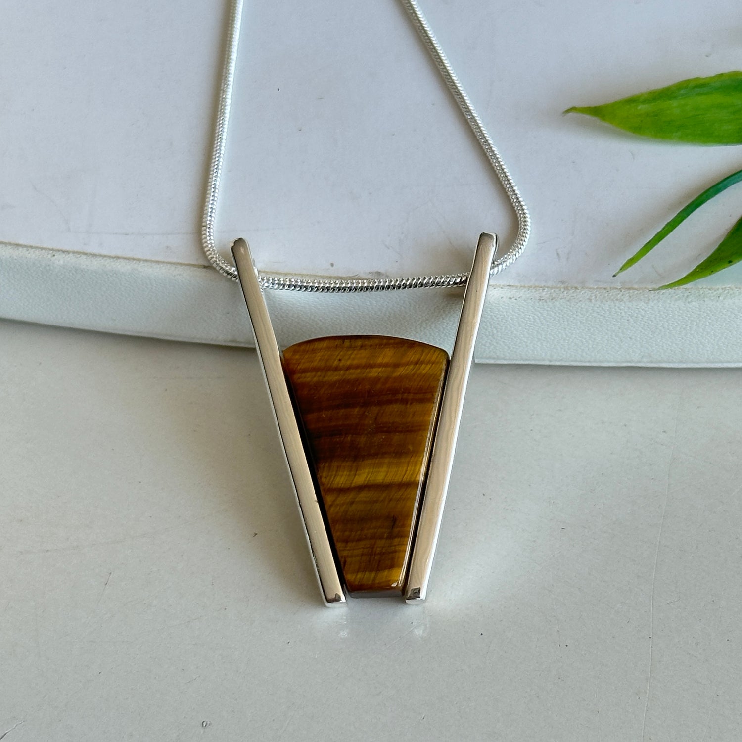 Tigers Eye V Pendant