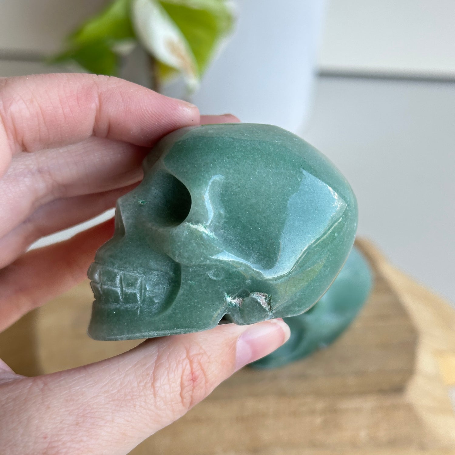 Green Aventurine Skull