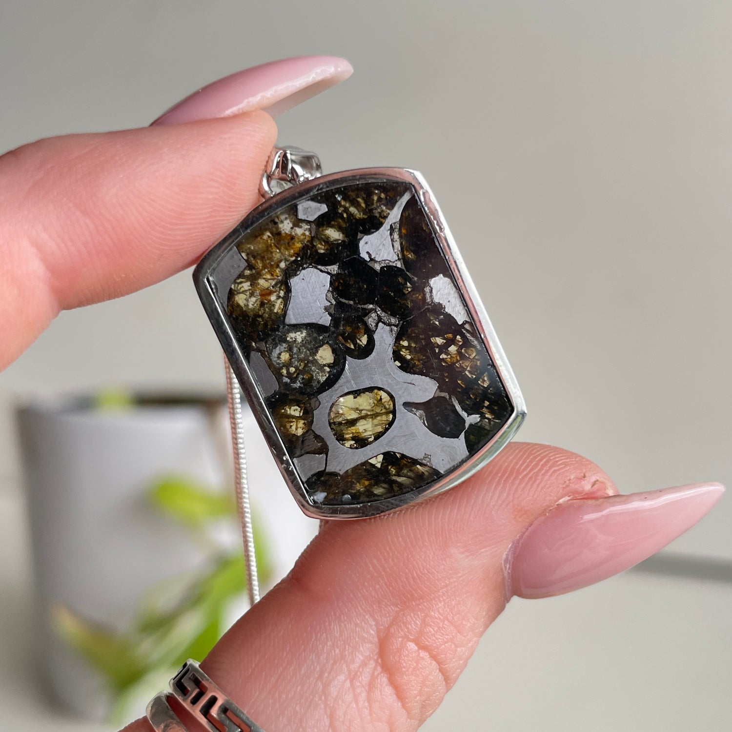 Sericho Pallasite Meteorite Pendant